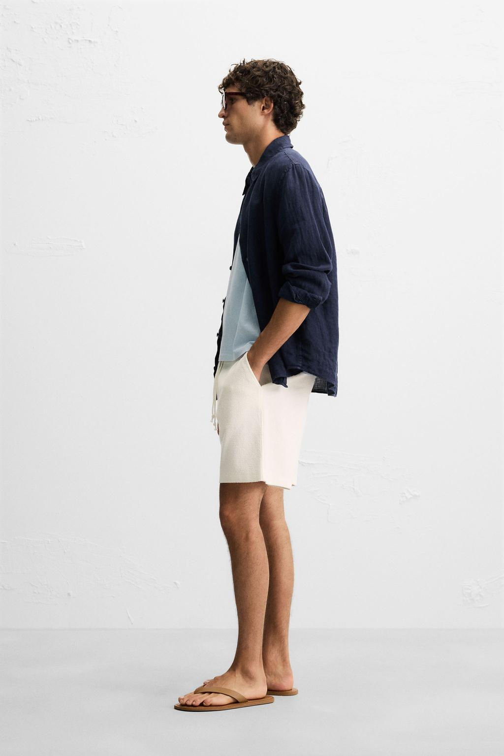 TEXTURE JOGGER BERMUDA SHORTS - Zara фото 4