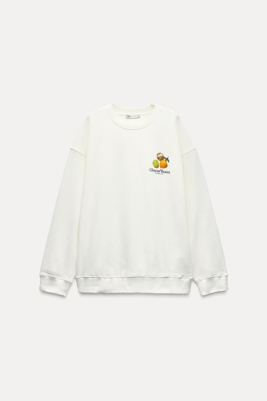PRINTED PLUSH SWEATSHIRT - Zara фото 3