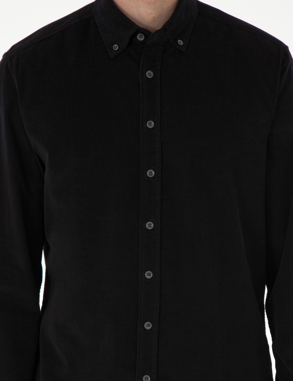 Рубашка Regular Fit черная длинный рукав