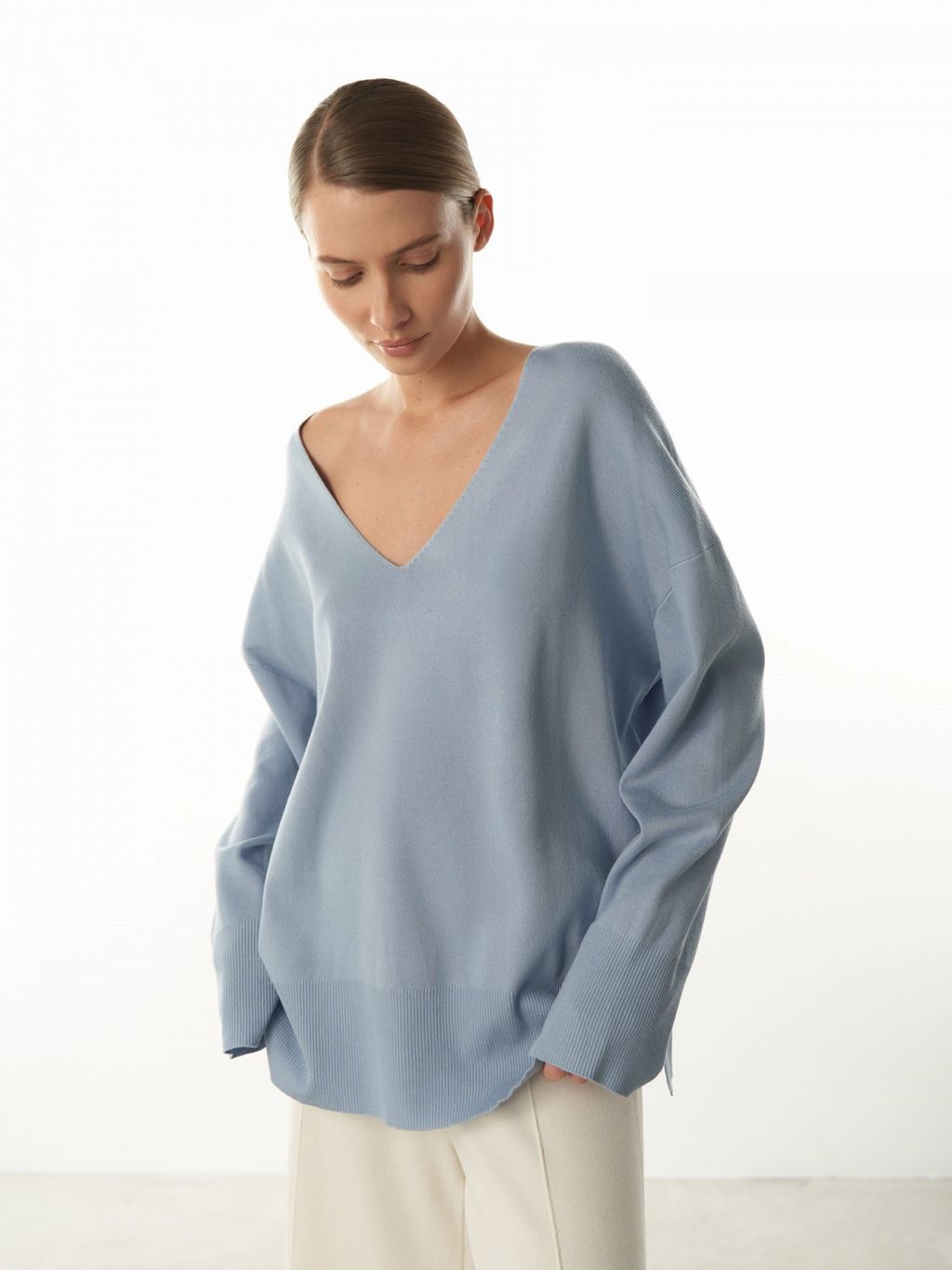 Conso/KPL 230712 - blue-grey Пуловер женский