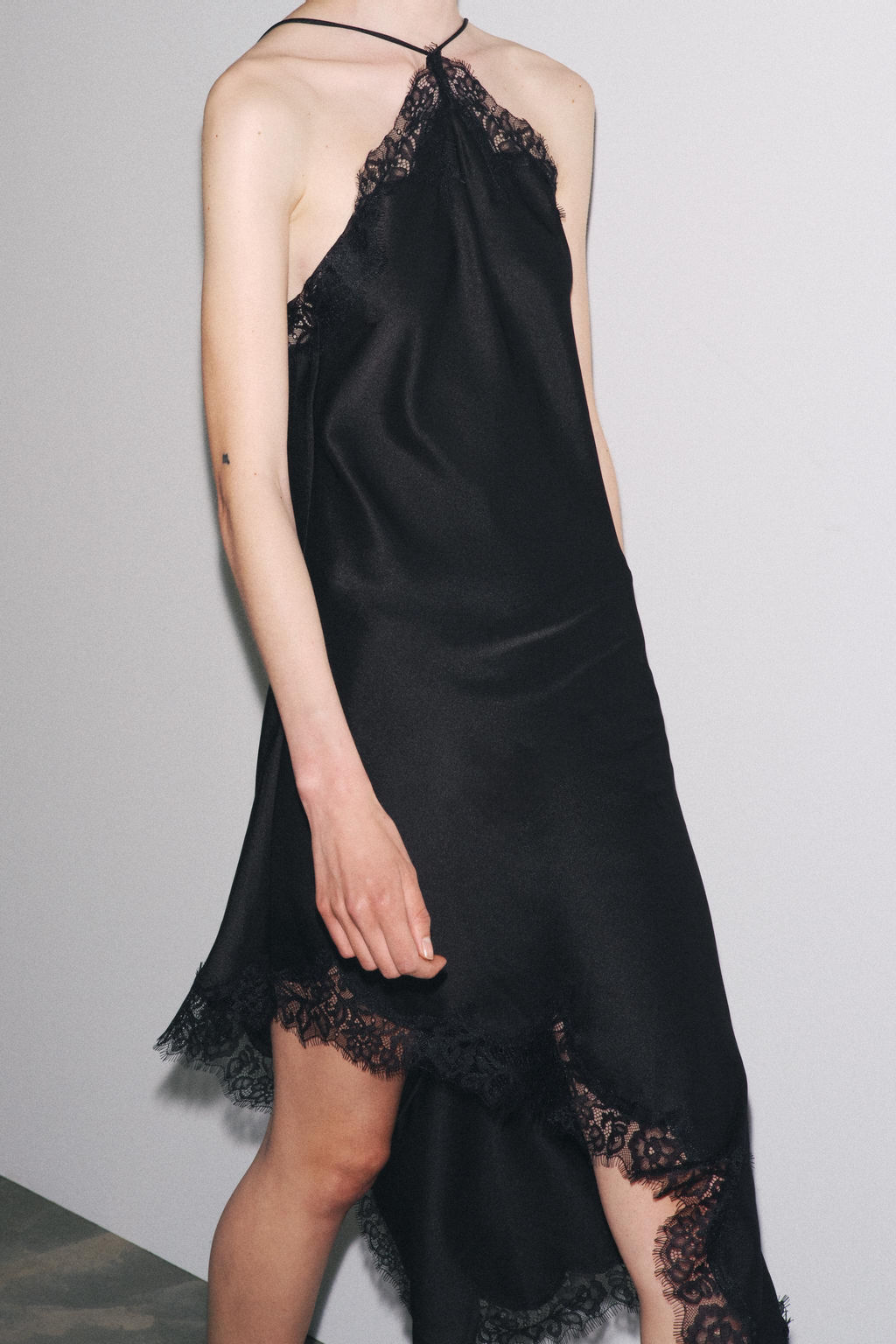 ZW COLLECTION SATIN LACE DRESS - Zara фото 12