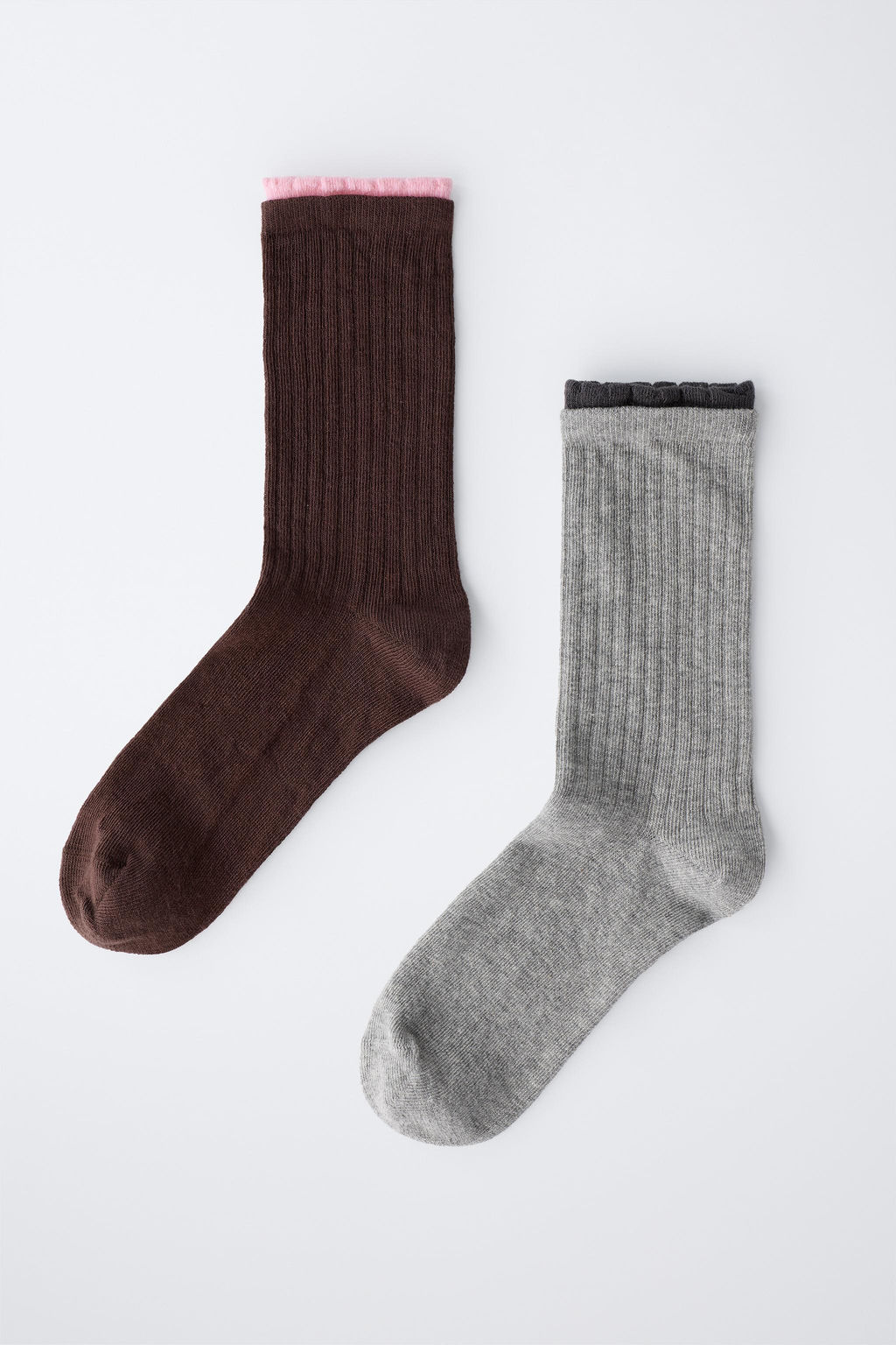PACK OF TWO DOUBLE-EFFECT LONG SOCKS - Zara фото 12