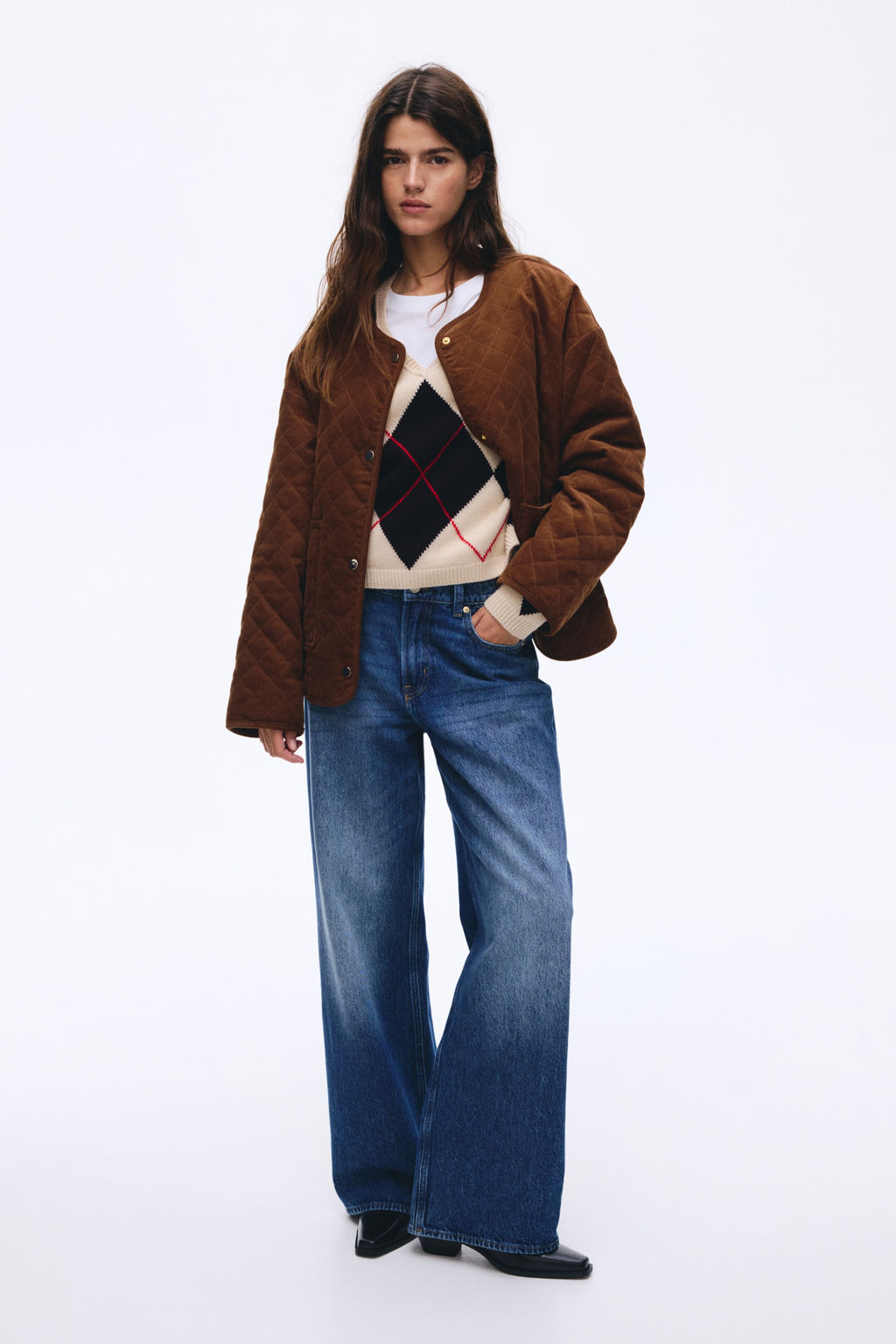 Chaqueta oversize de pana con dise?o guateado - H&m фото 4