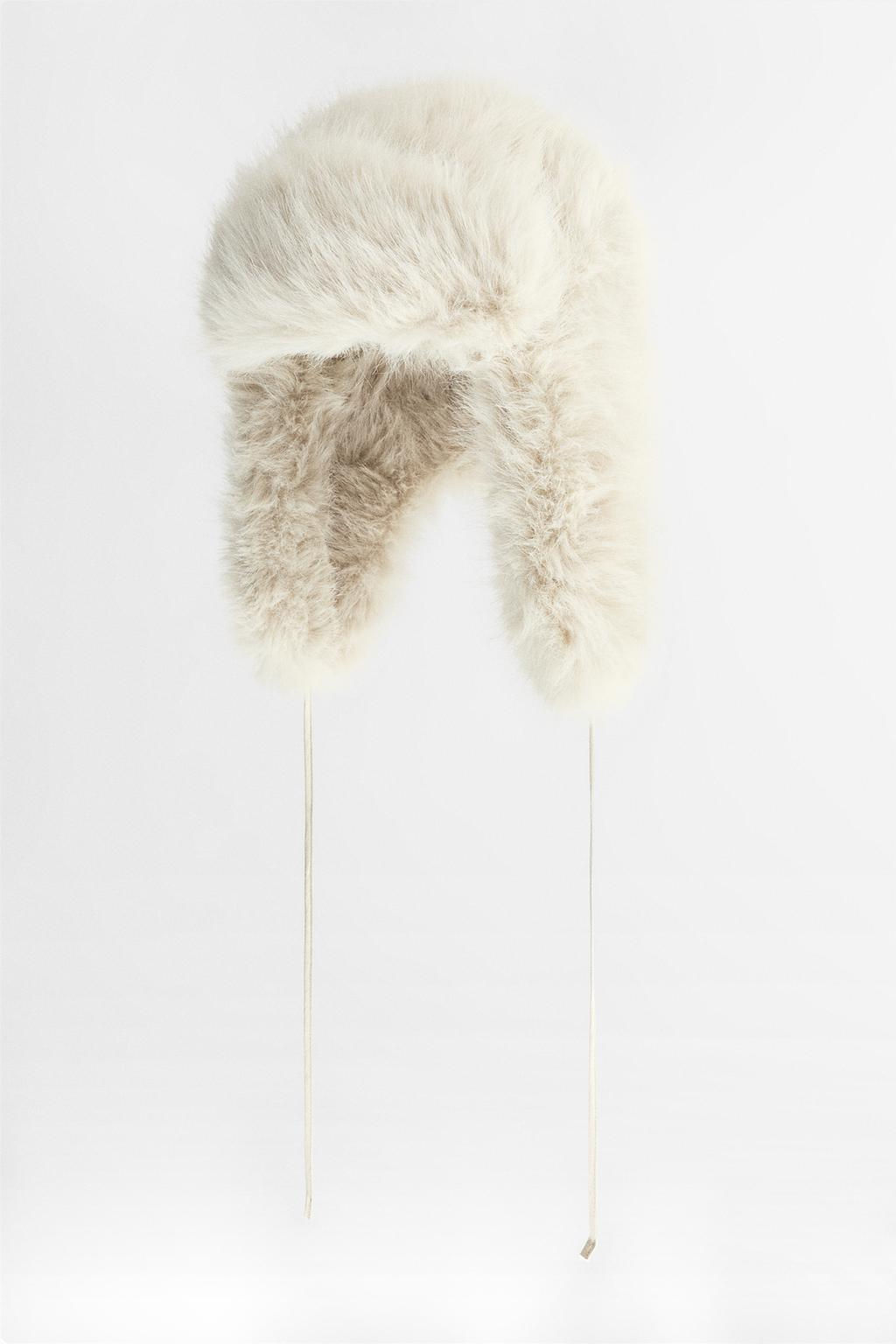 FAUX FUR AVIATOR HAT - Zara фото 6