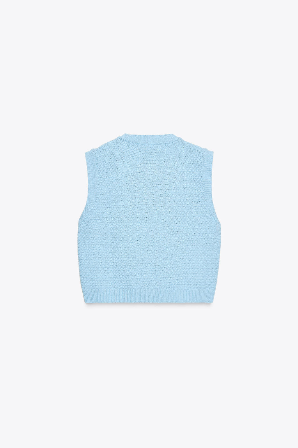 GOLD BUTTON TEXTURED KNIT WAISTCOAT TOP - Zara фото 5