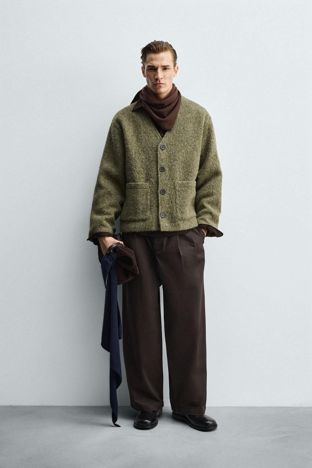 TEXTURED RELAXED FIT CARDIGAN