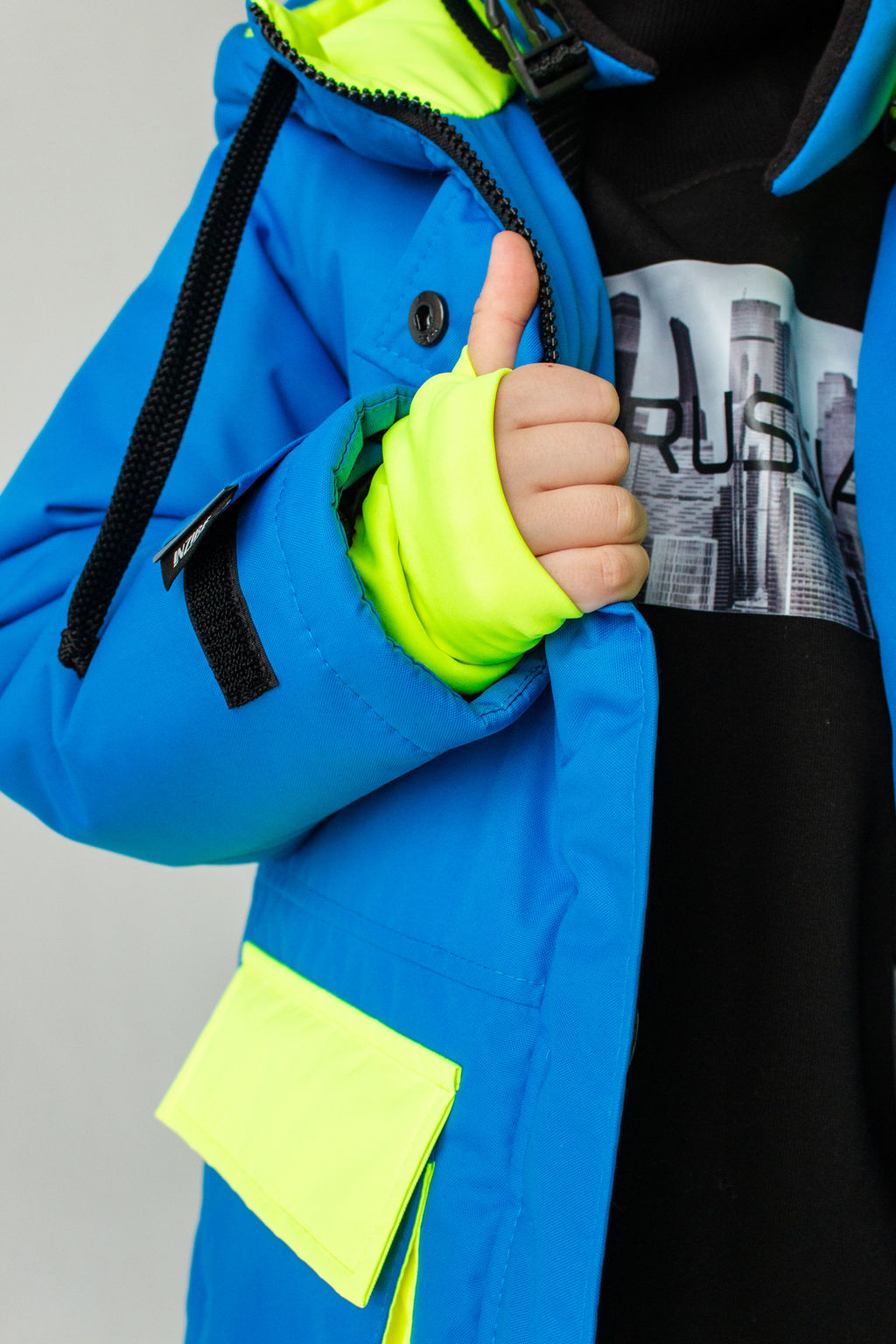 Парка зимняя Sport junior, синяя - Inzibe фото 4