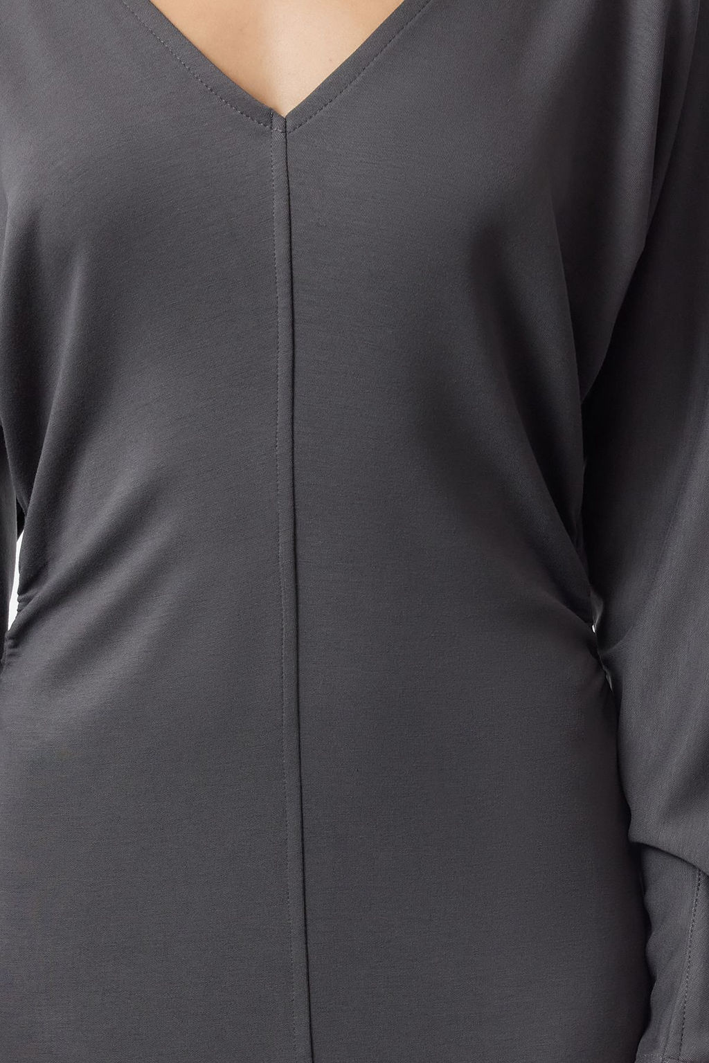 Antrasit Bodycone/Vucuda Oturan Mini Orme Elbise TWOAW25EL00444 - Trendyolmilla фото 3