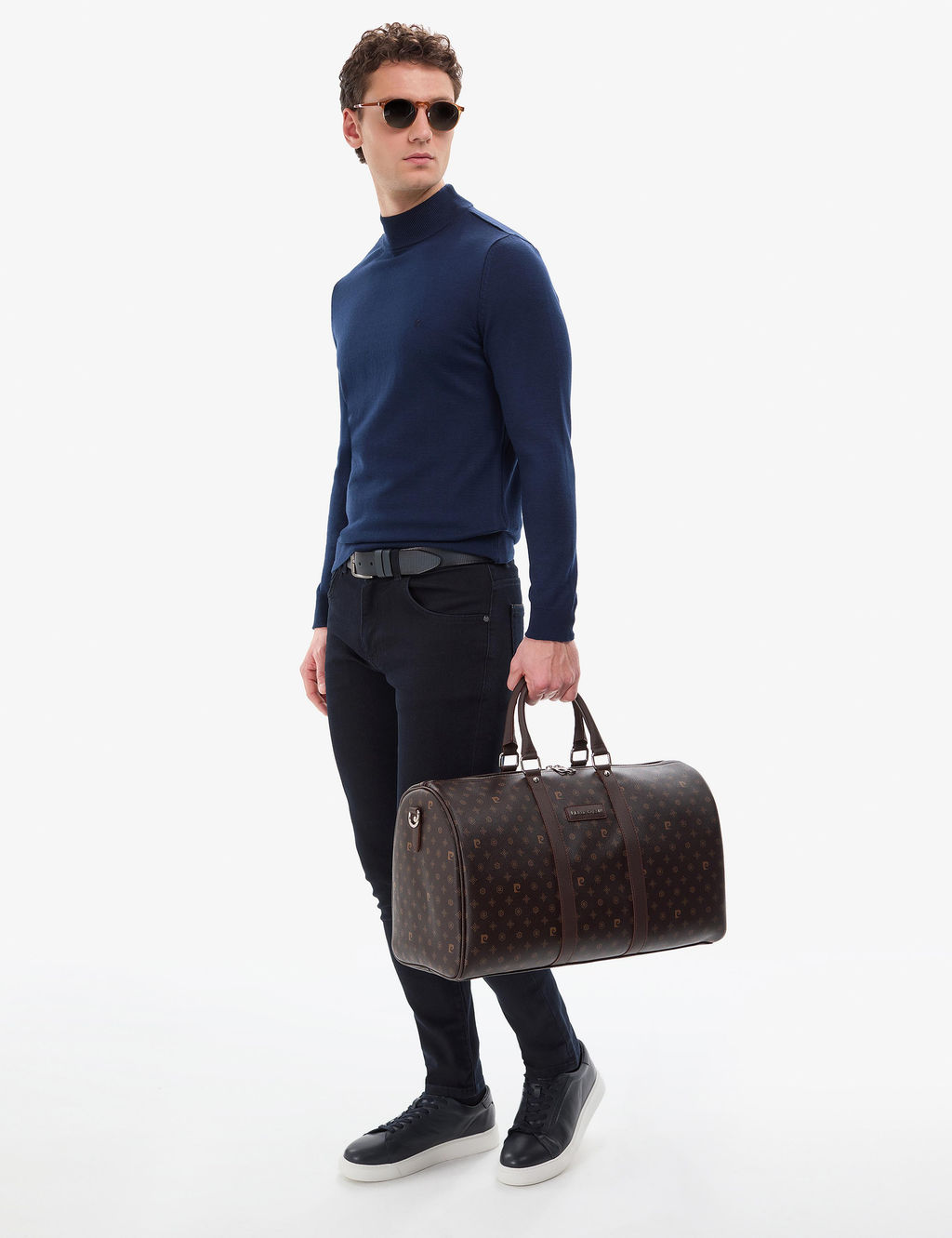 A__k Lacivert Slim Fit Yar_m Bal_k__ Yaka Basic Triko Kazak