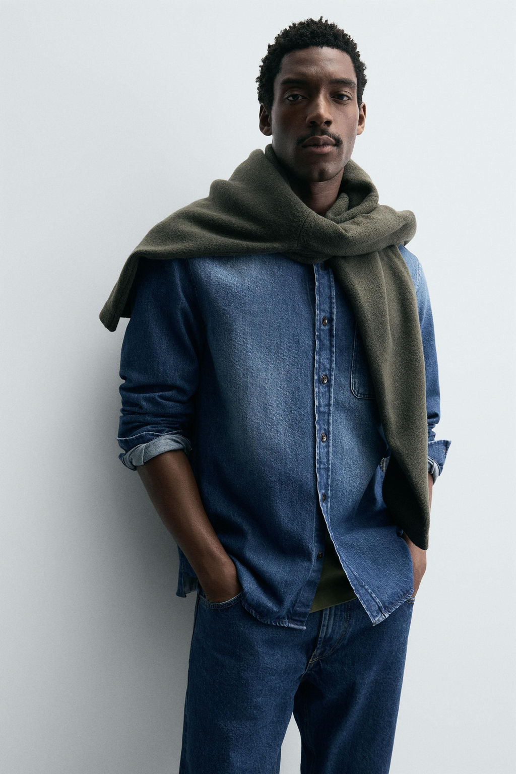 WASHED DENIM SHIRT - Zara фото 5