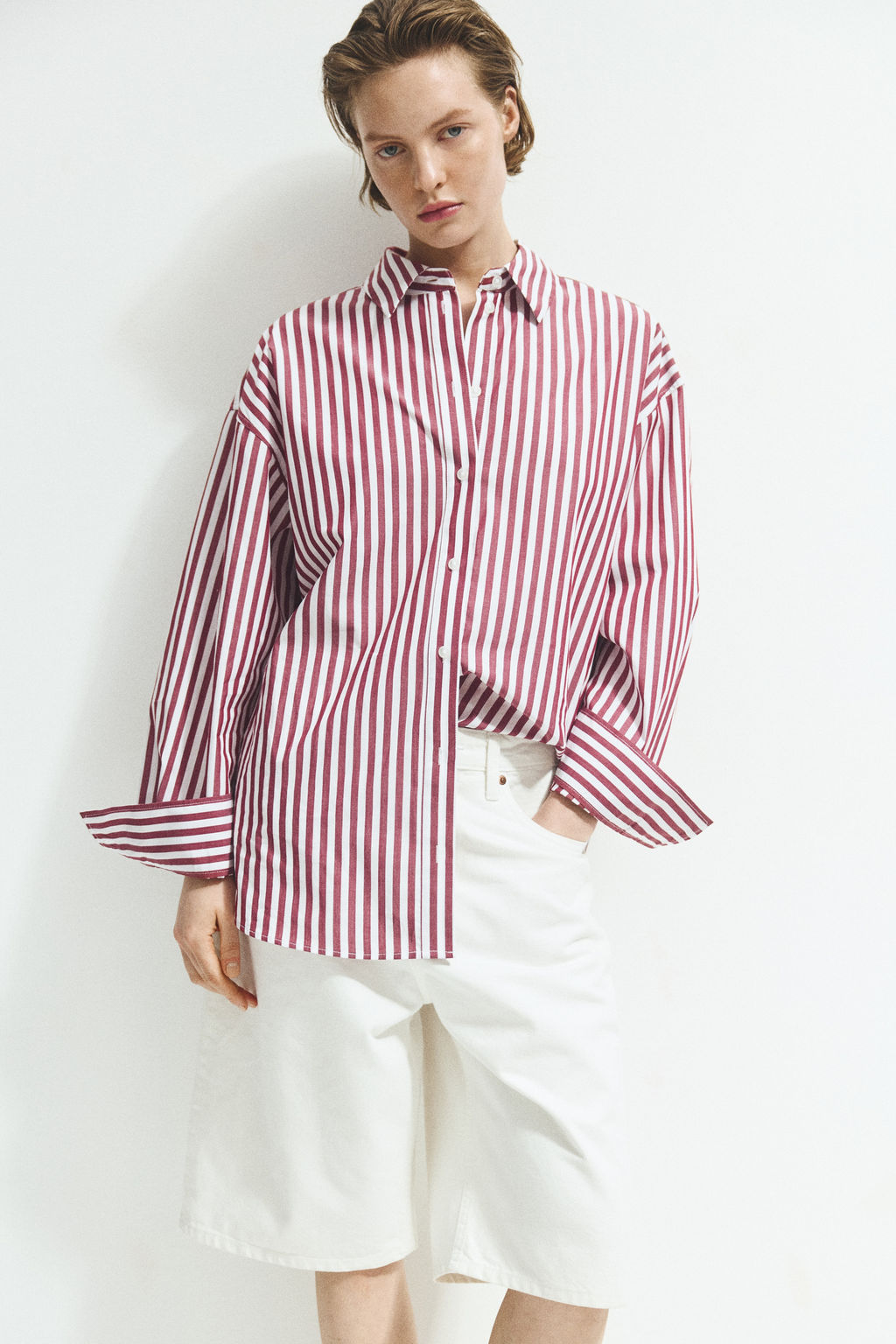 Camisa oversize de popelina - H&m фото 6