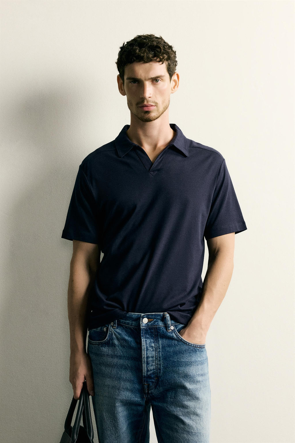 POLO FLUIDO REGULAR FIT RAYAS / Marino - Zara фото 2