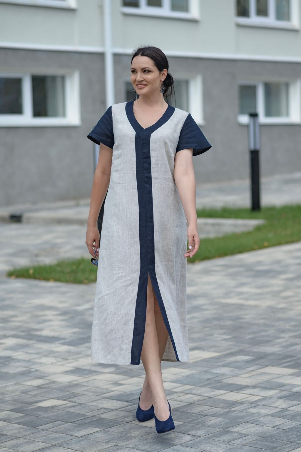 Платье  100% лен