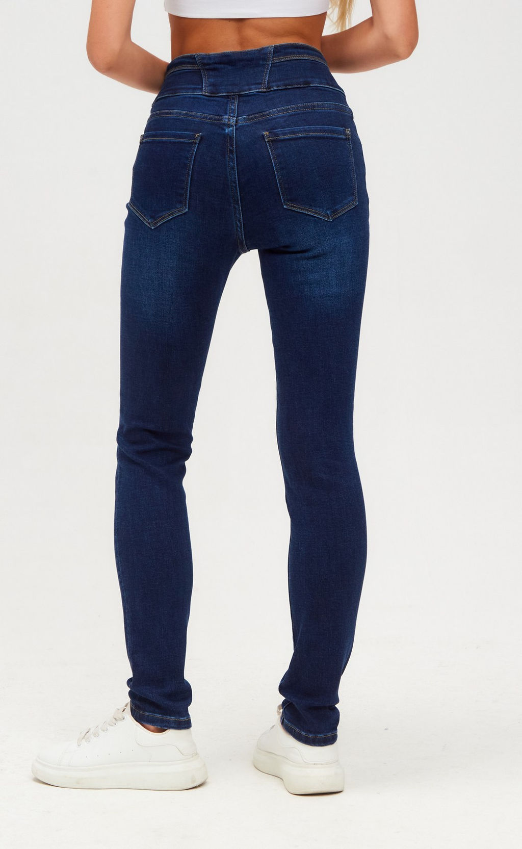 Джинсы женские зауженные P222-0131 синие - Primm фото 5