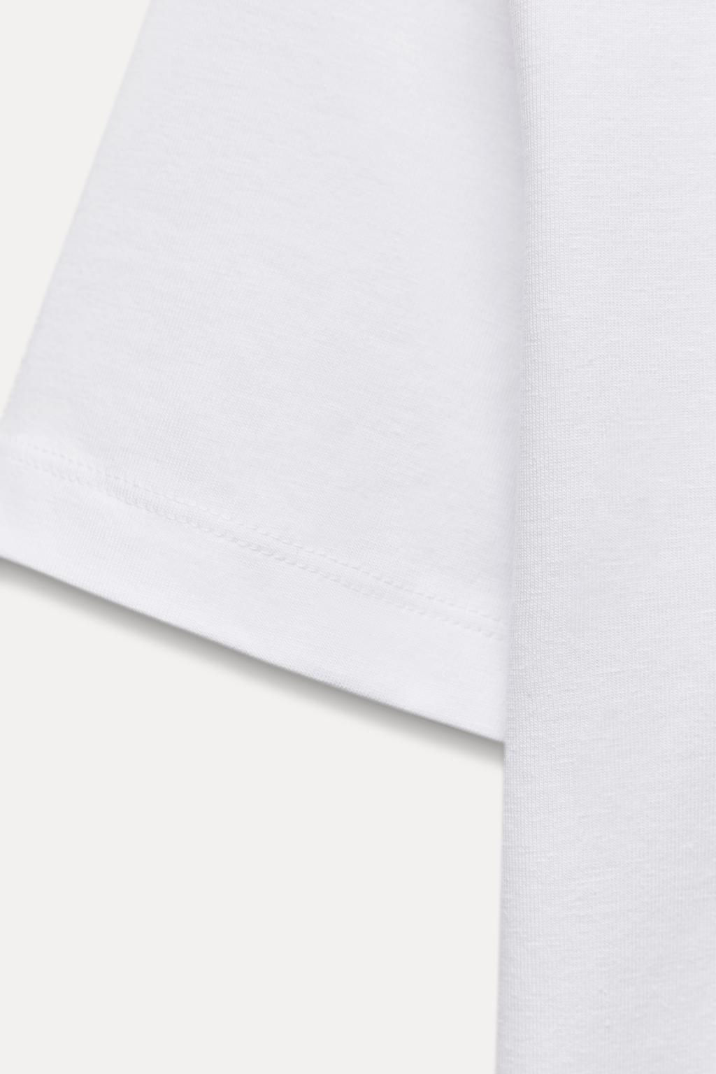 CROPPED STRETCH T-SHIRT - Zara фото 6