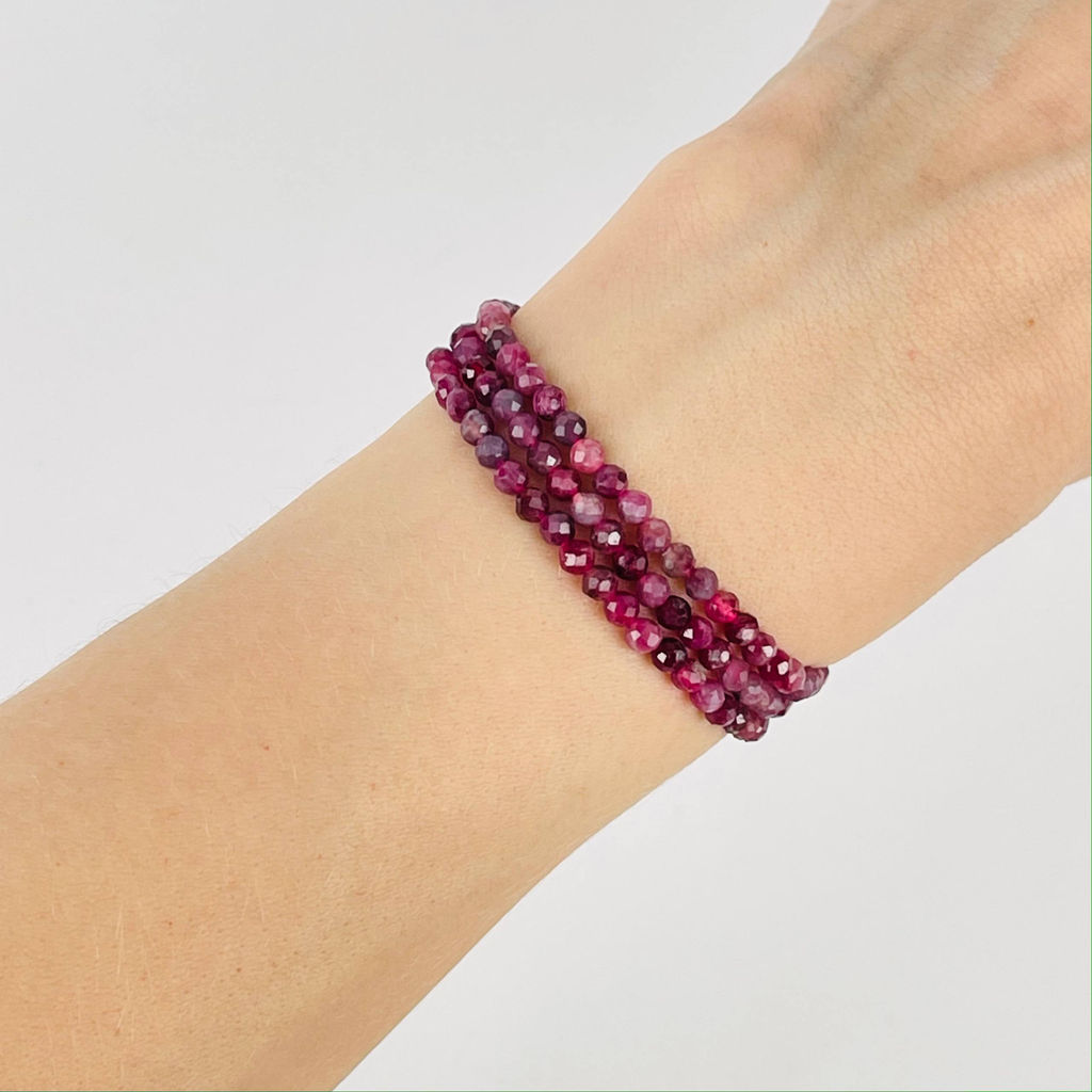 Бусины для украшений из розового Турмалина (114 бусин) 39 см