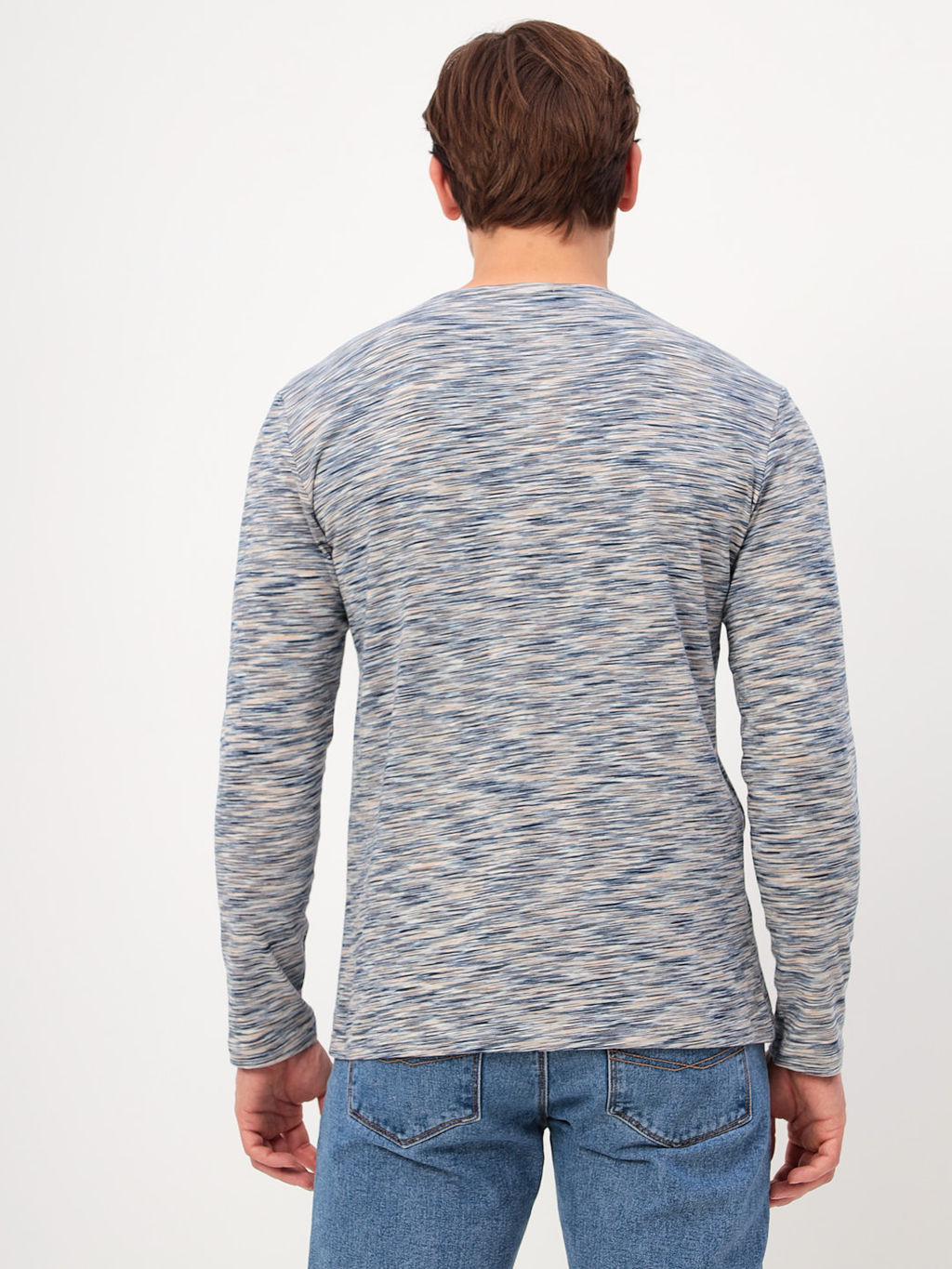 Футболка мужская длинный рукав GREG G165-KM-OR1048 (бежевый)  фото 2