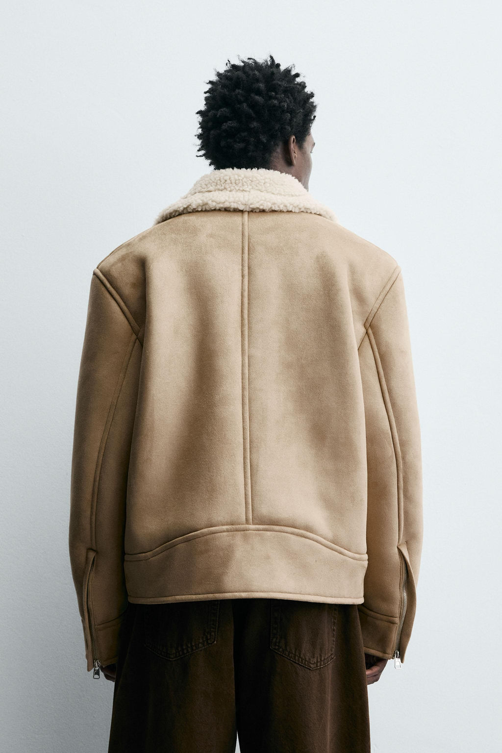 DOUBLE-FACED FAUX SUEDE JACKET - Zara фото 8