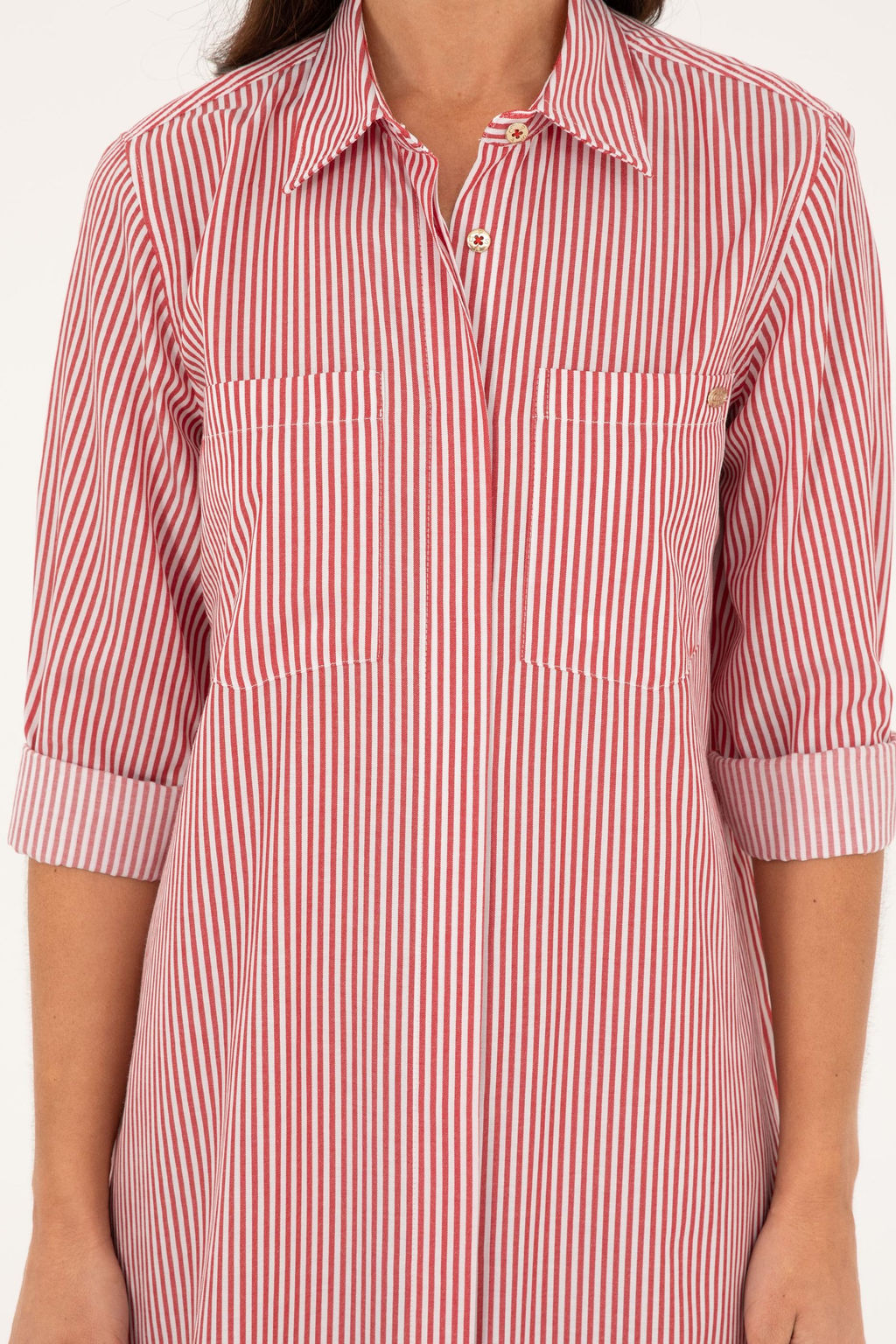 Женское тканое платье в красную полоску Неожиданная скидка в корзине - U.s. polo assn фото 5