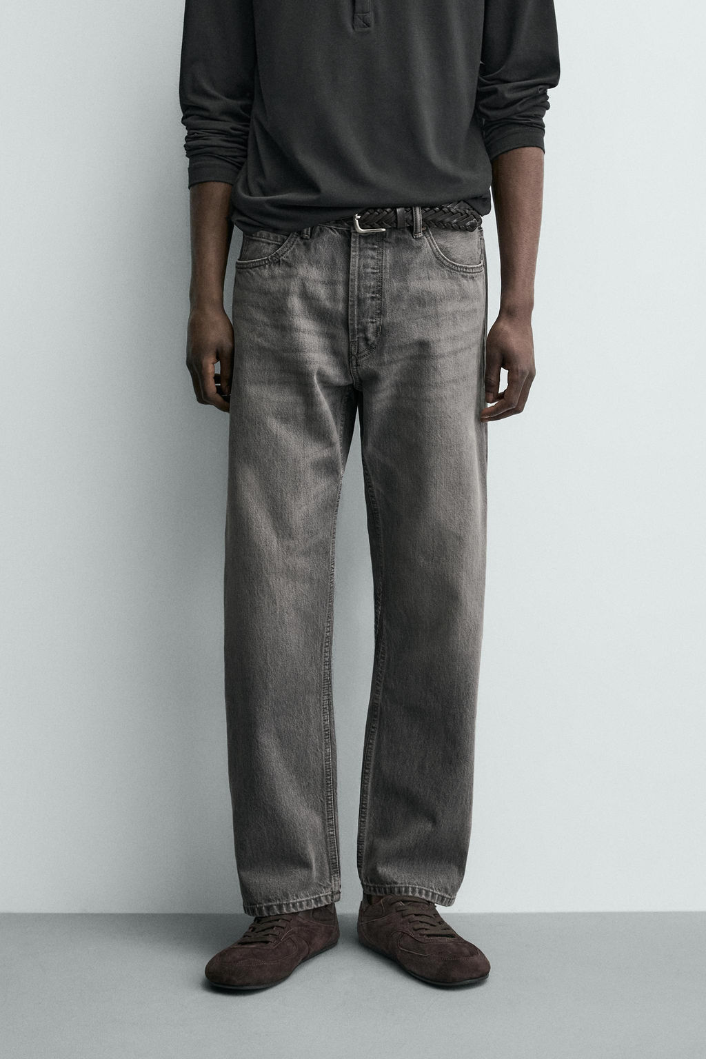 JEANS REGULAR FIT / Gris - Zara фото 11