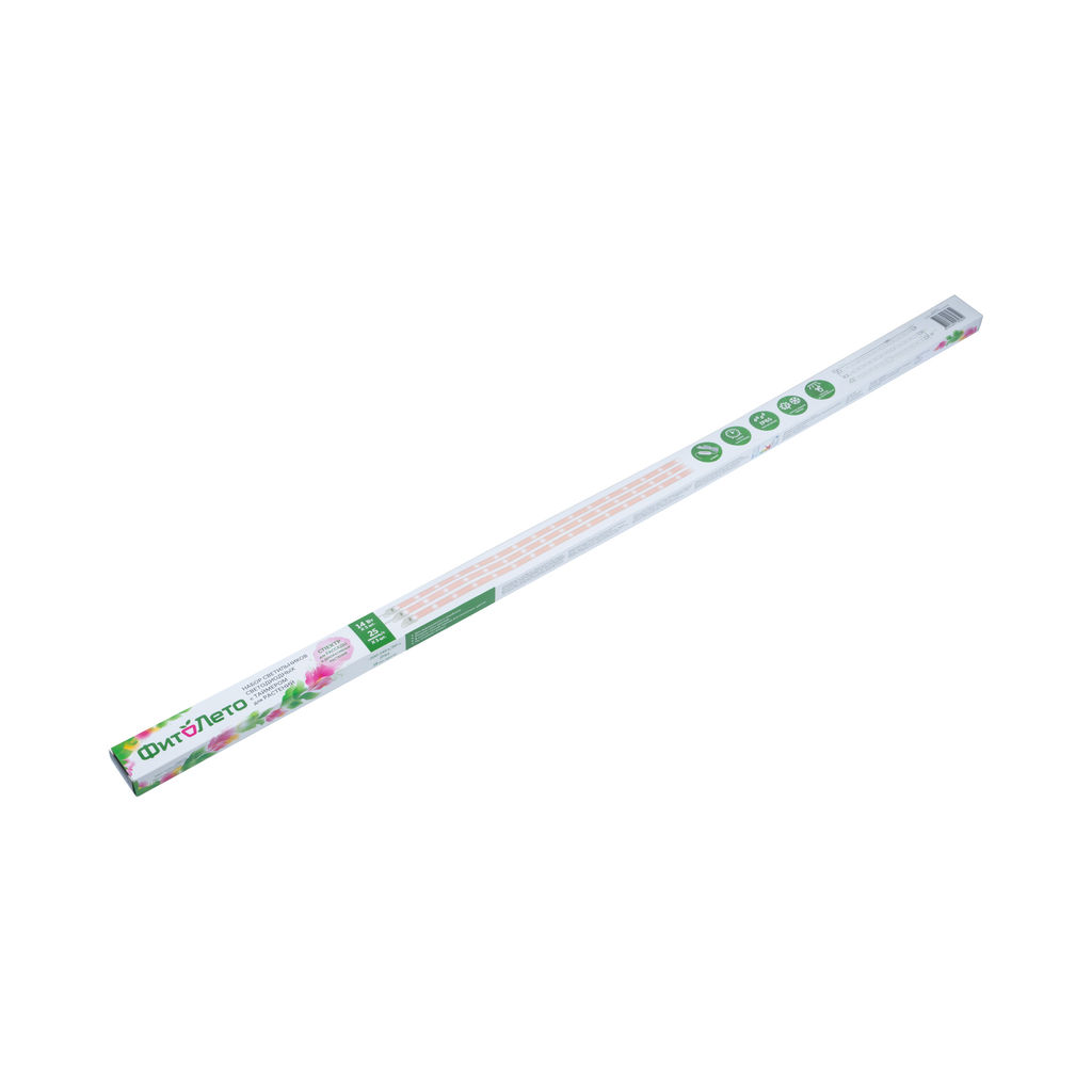 ULZ-P04-14W/SPLE/TM IP65 CLEAR KIT03 Светильник для растений светодиодный линейный, 540мм. Пластик. Спектр для фотосинтеза. В составе набора из 3-х штук, с таймером. TM ФитоЛето