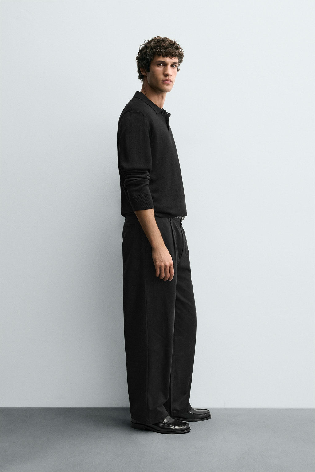 COTTON-LYOCELL PLEATED TROUSERS