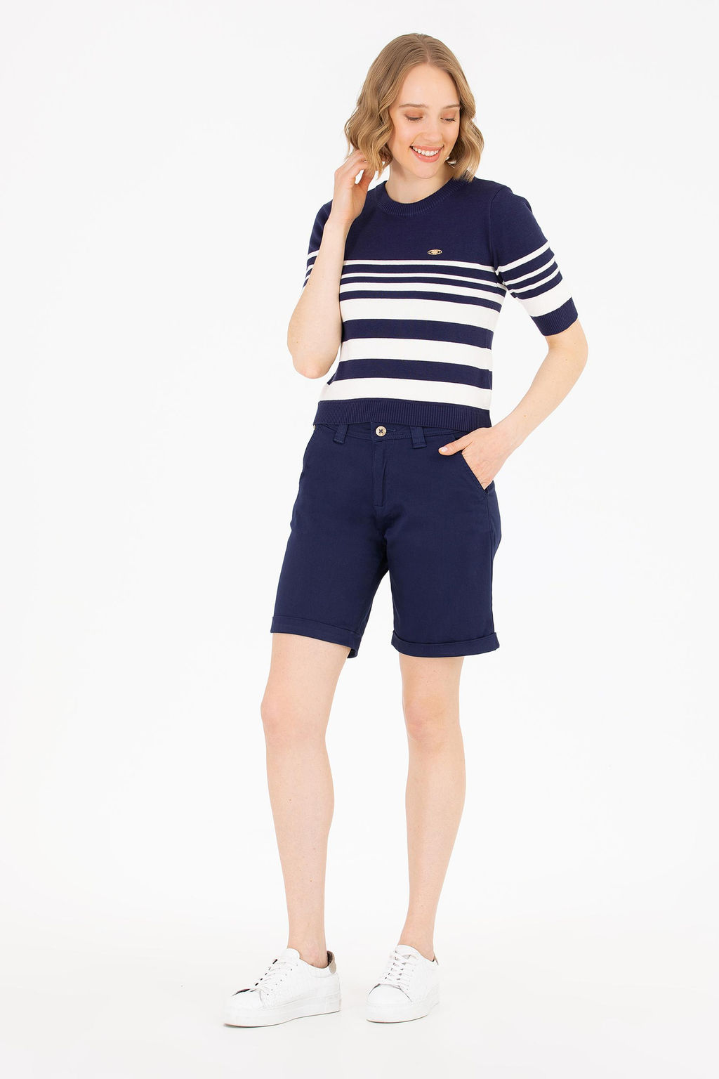 U. S. Polo Assn Женские темно-синие тканые шорты Неожиданная скидка в корзине - U.s. polo assn фото 8
