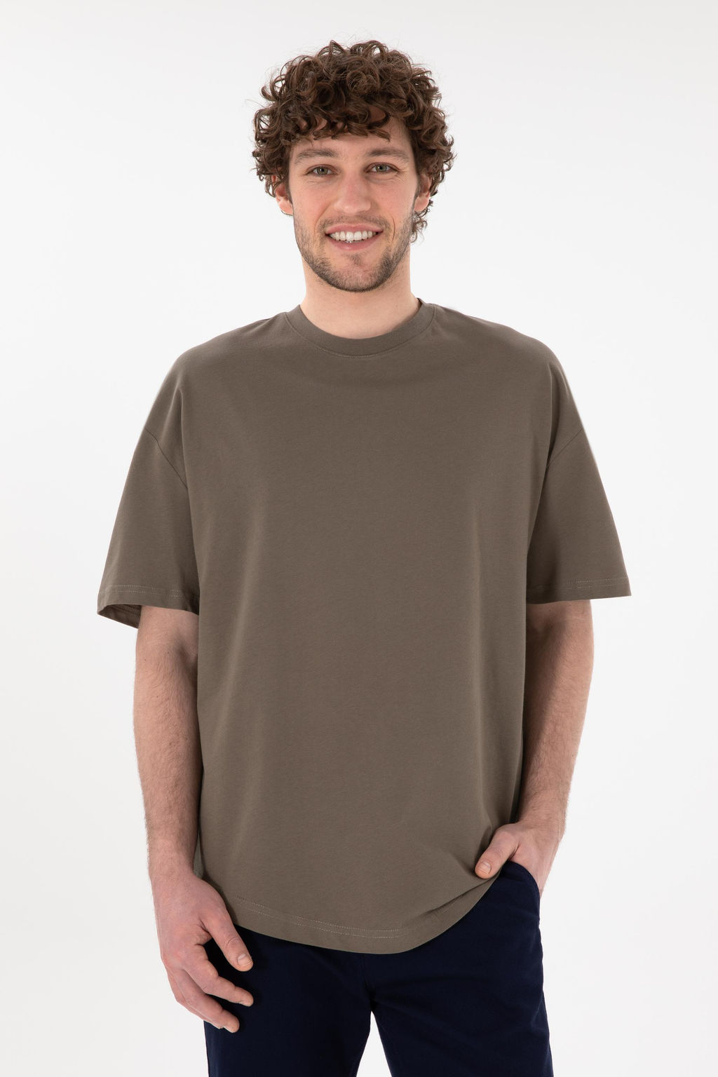 Erkek Vizon Basic Ti__rt Sepette S_rpriz _ndirim