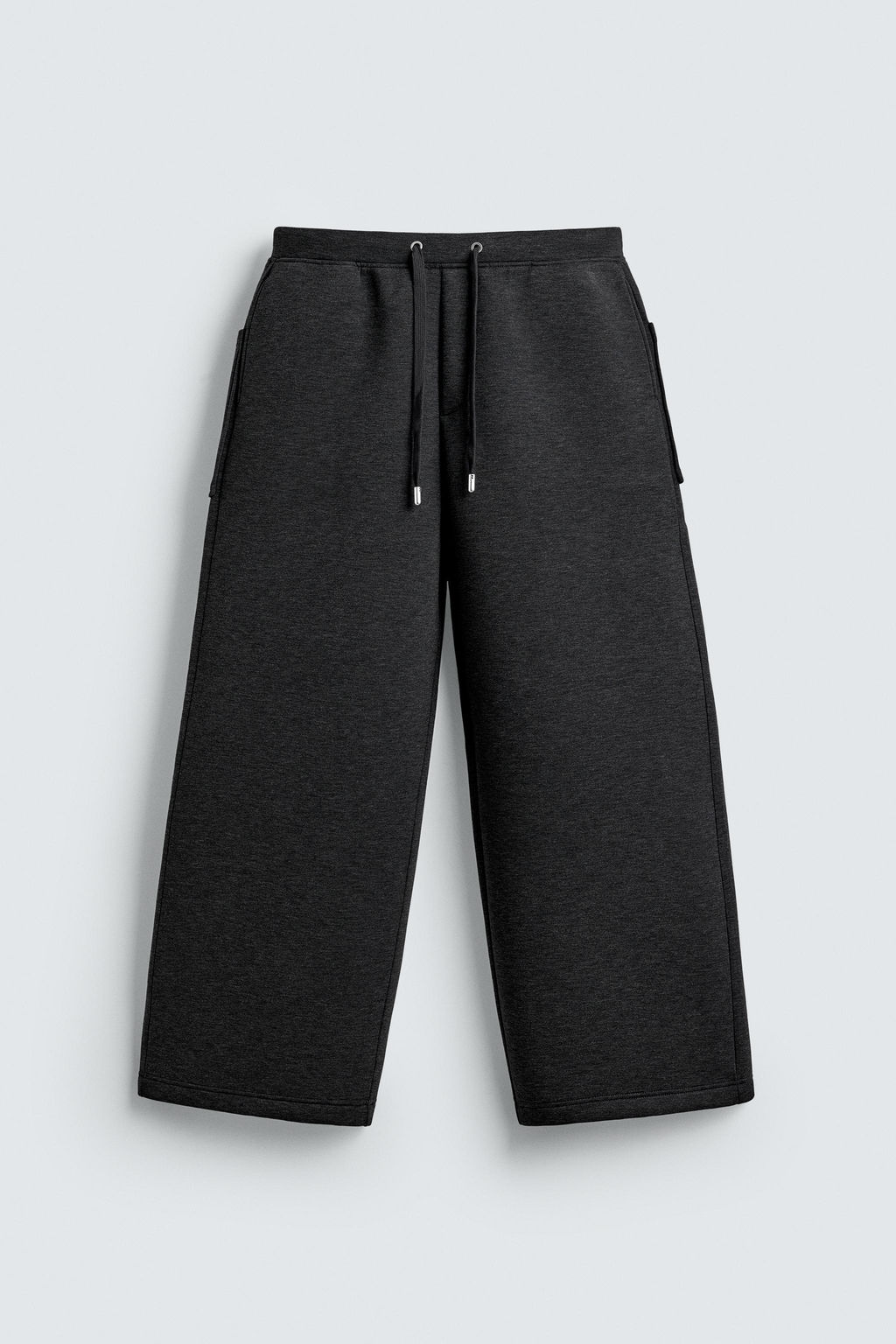 NEOPRENE-EFFECT WIDE-LEG TROUSERS - Zara фото 6