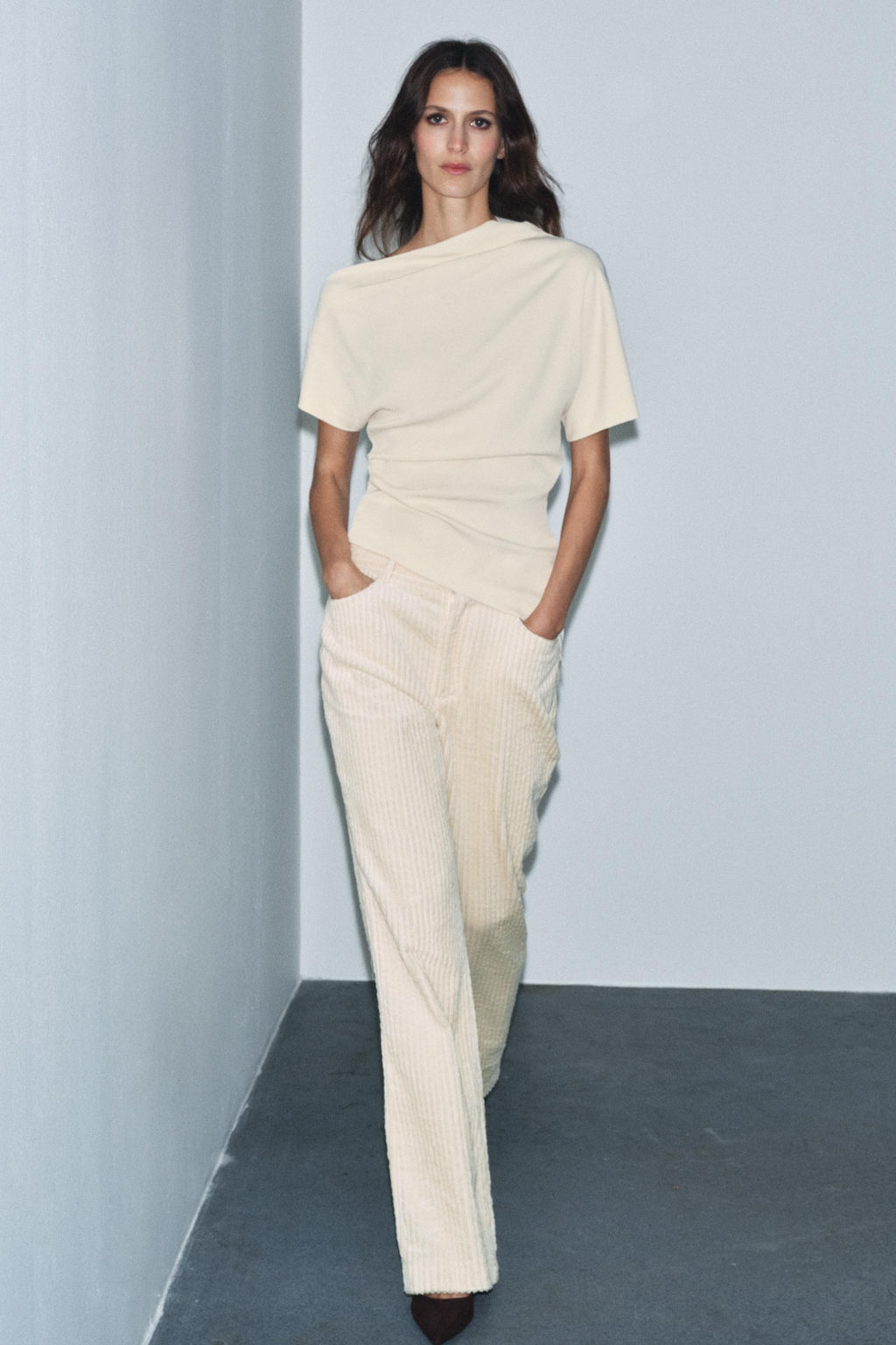 ZW COLLECTION LIMITED EDITION ASYMMETRIC DRAPED BLOUSE