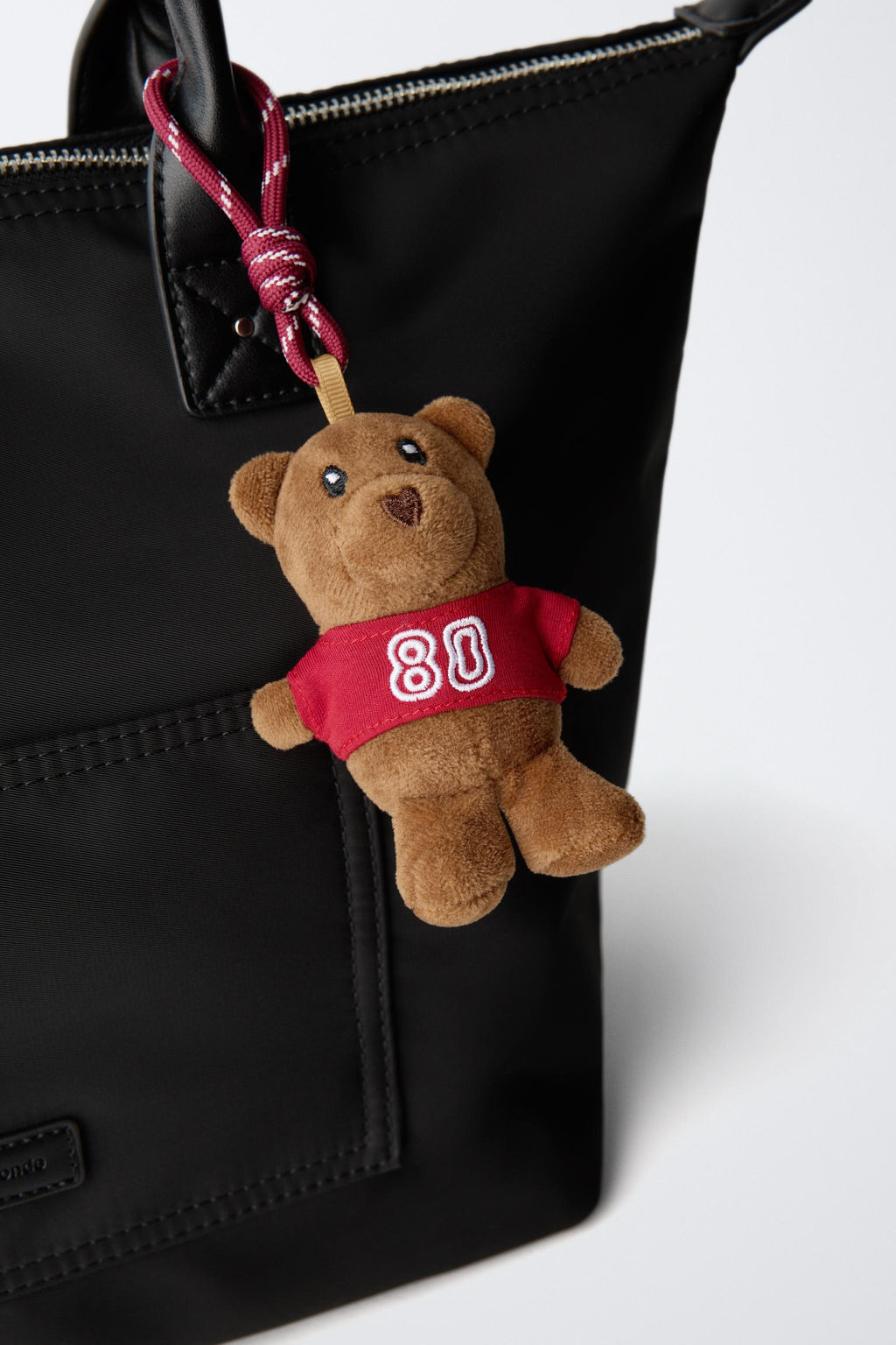 NYLON TOTE BAG WITH BEAR CHARM - Zara фото 3