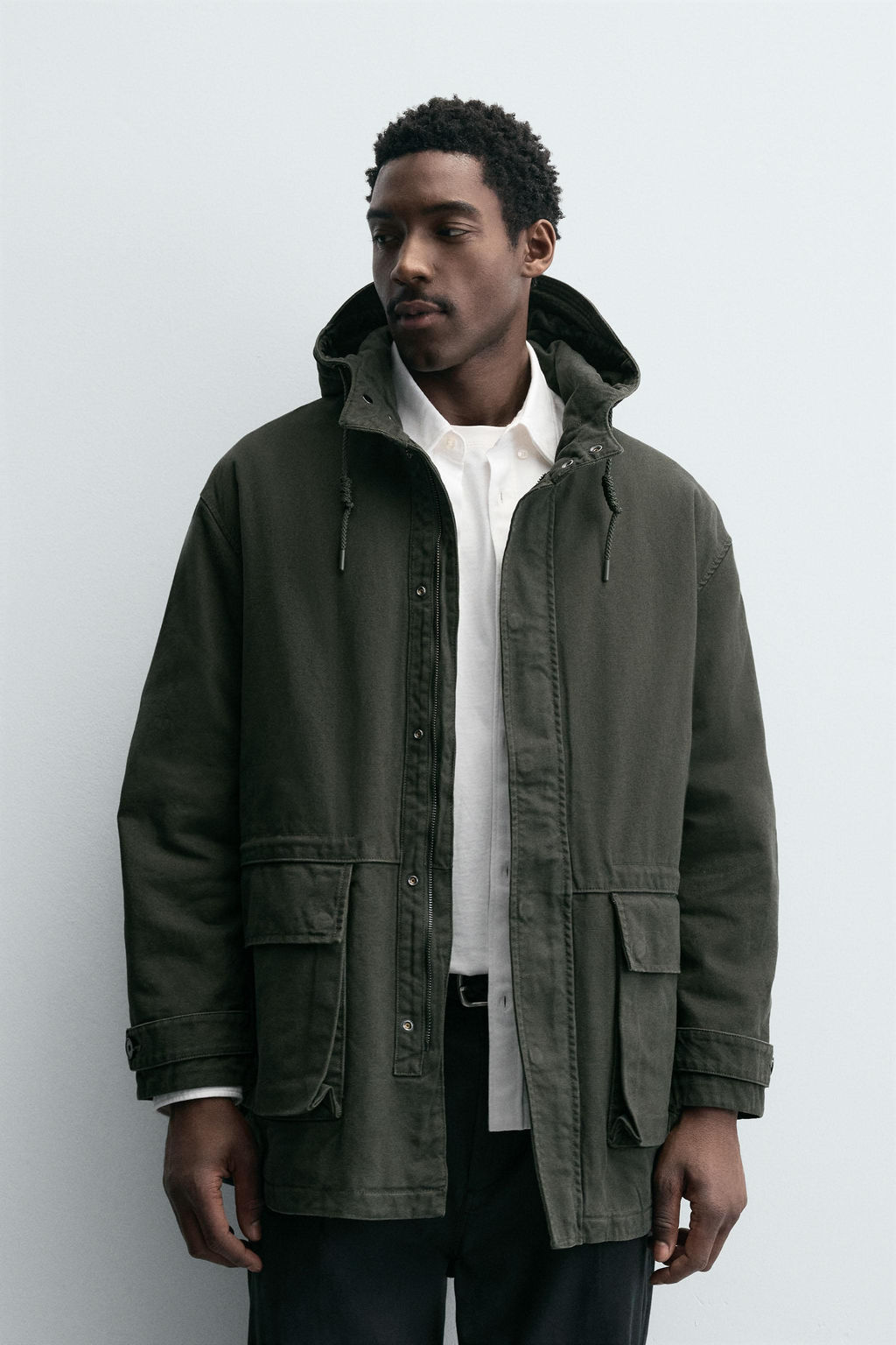 WASHED RELAXED FIT PARKA - Zara фото 2