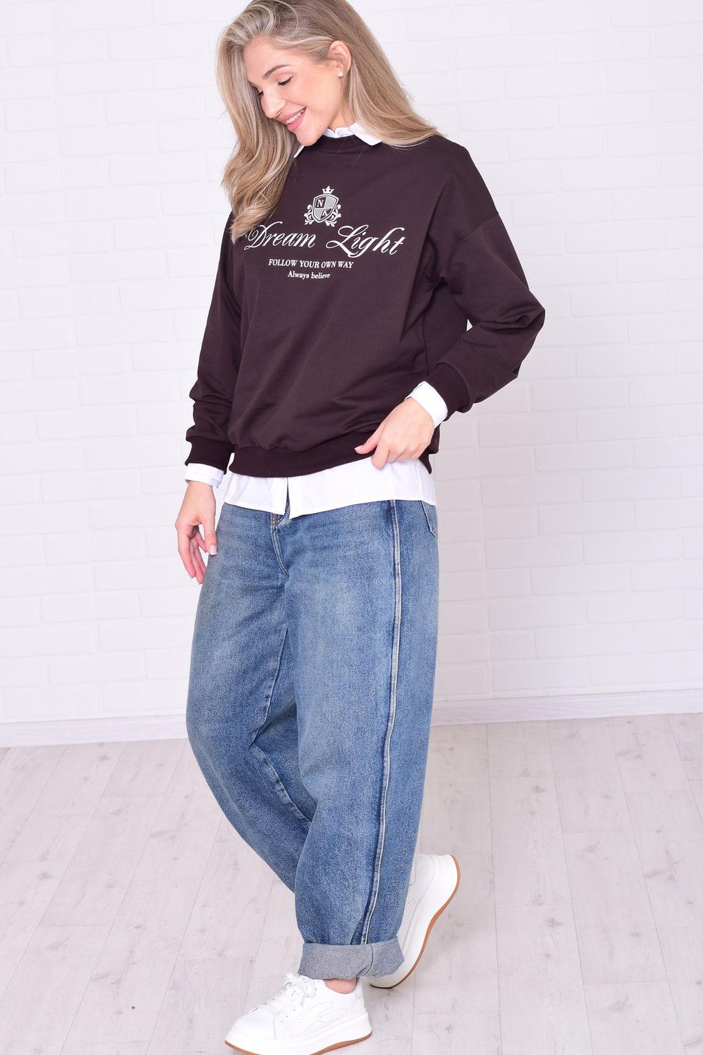 Свитшот женский 6-221 из футера двунитки - Новое кимоно фото 4