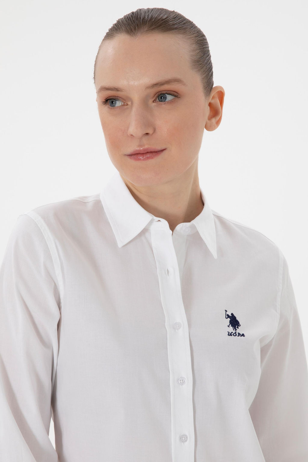Kad_n Beyaz Uzun Kollu Basic G_mlek Sepette S_rpriz _ndirim - U.s. polo assn фото 2