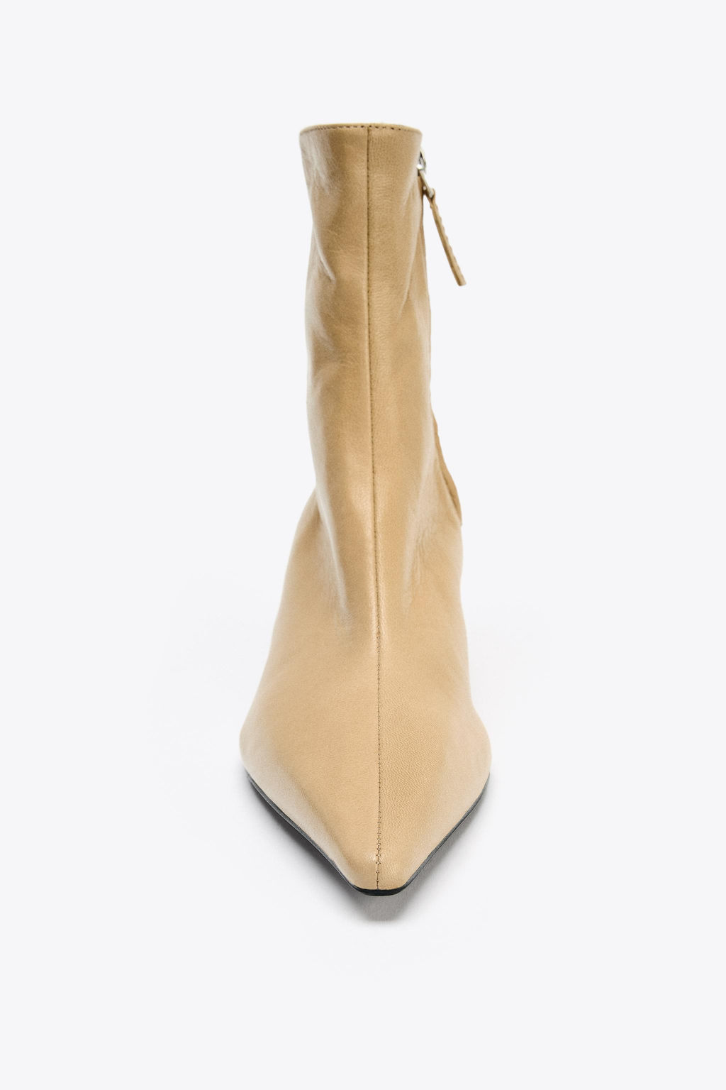 LEATHER HEELED ANKLE BOOTS - Zara фото 6