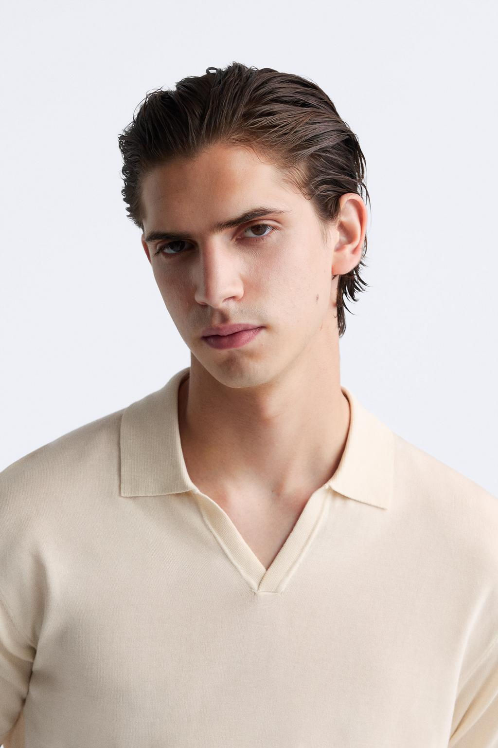 LYOCELL BLEND KNIT POLO SHIRT - Zara фото 14