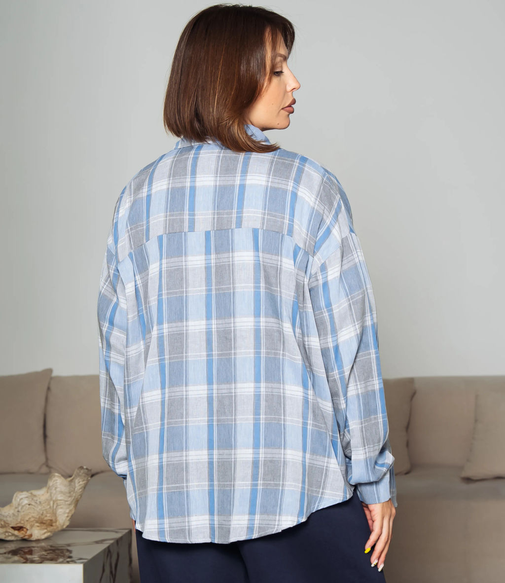 Рубашка #КТ3537 (1), голубой - Dommod фото 3
