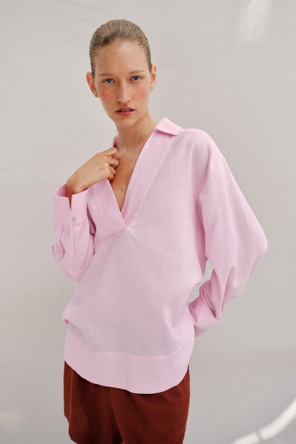 BLUSA ESTAMPADA RAYAS / Rosa - Zara фото 2