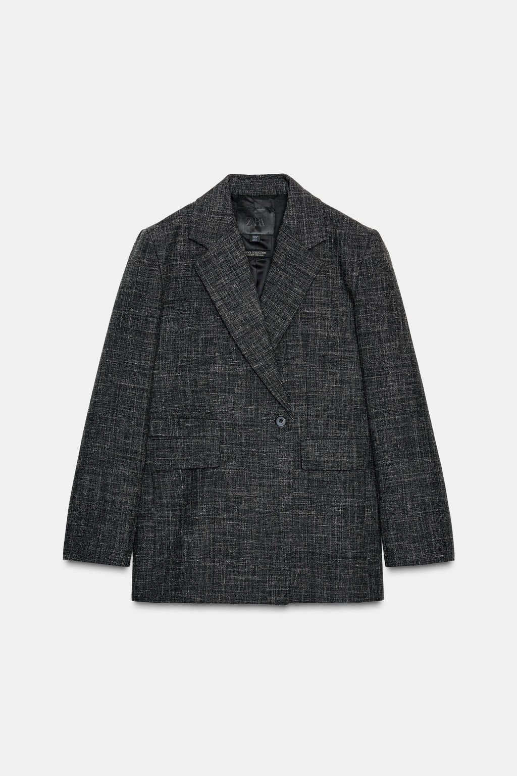 ZW COLLECTION STRAIGHT WOOL BLAZER - Zara фото 3