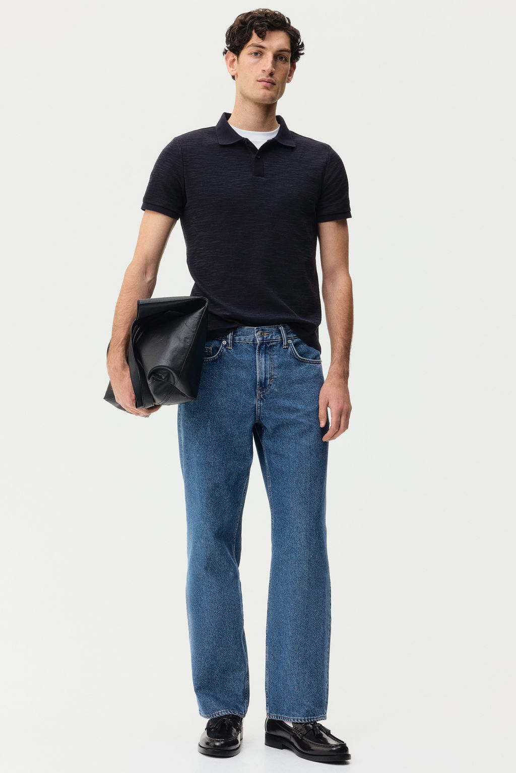 Polo en punto jacquard Slim Fit - H&m фото 5