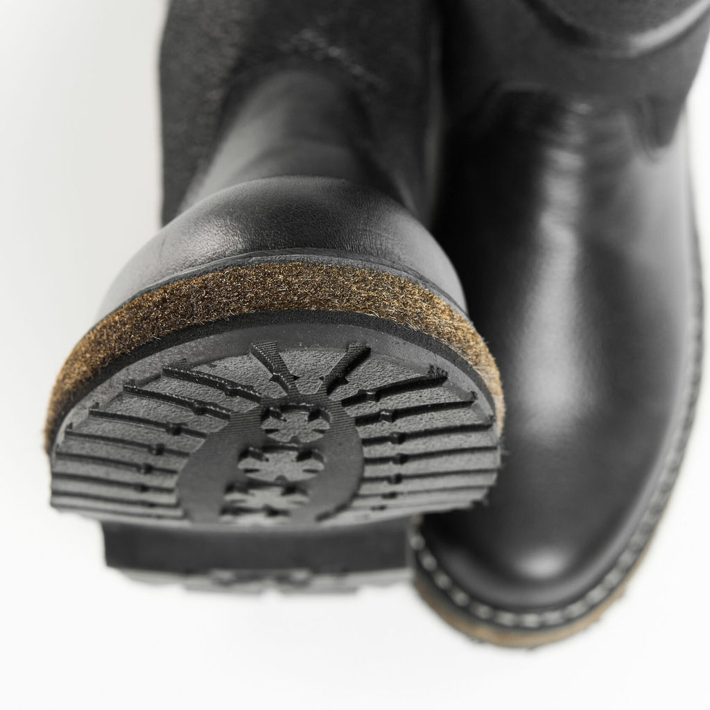 Сапоги натуральная замша, натуральная овчина, черные, войлочная подошва, - Мирунт фото 27