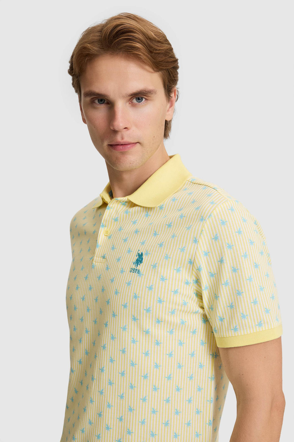 Erkek A__k Sar_ Regular Fit Polo Yaka Ti__rt