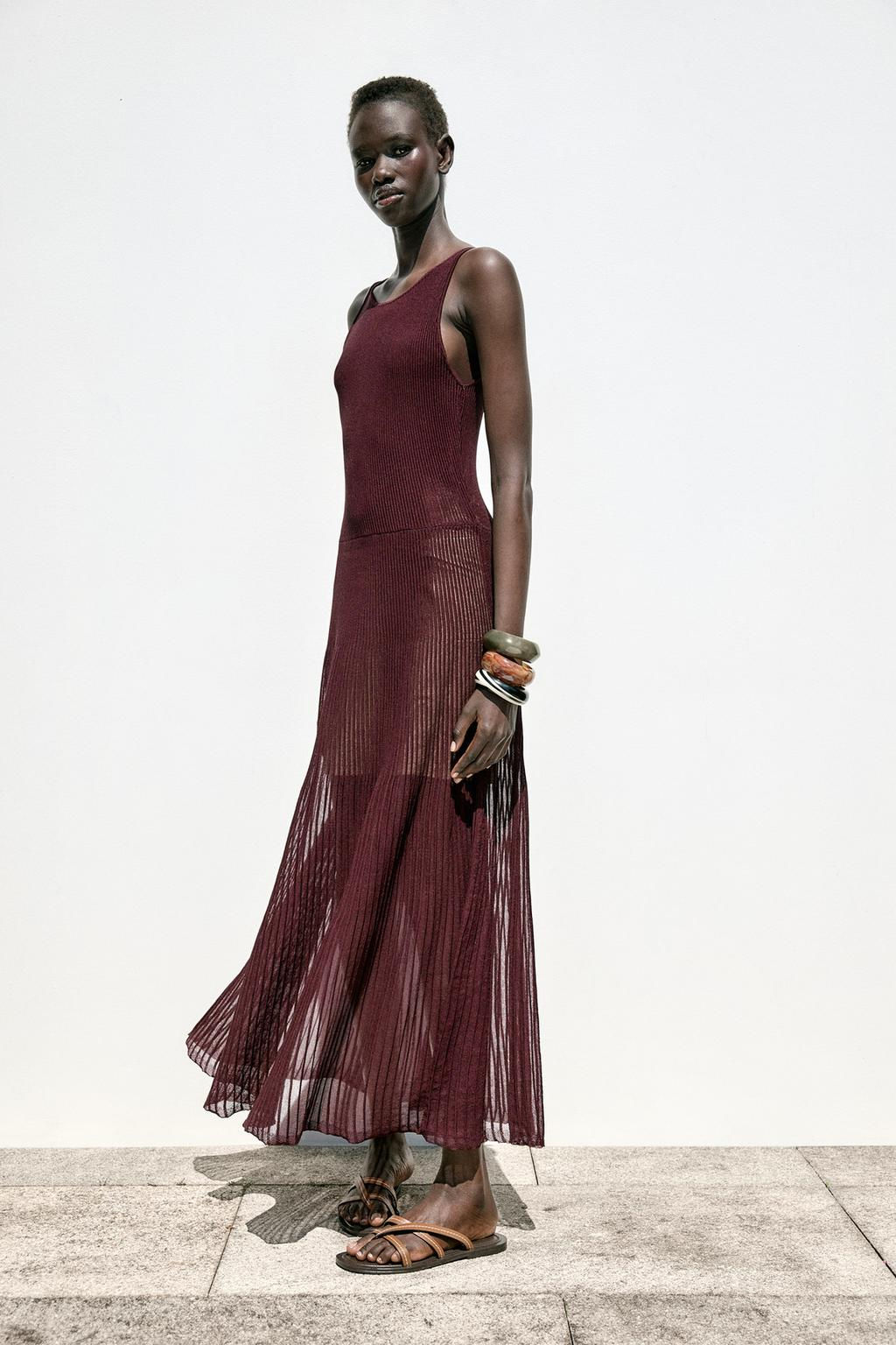 RIB KNIT LONG DRESS