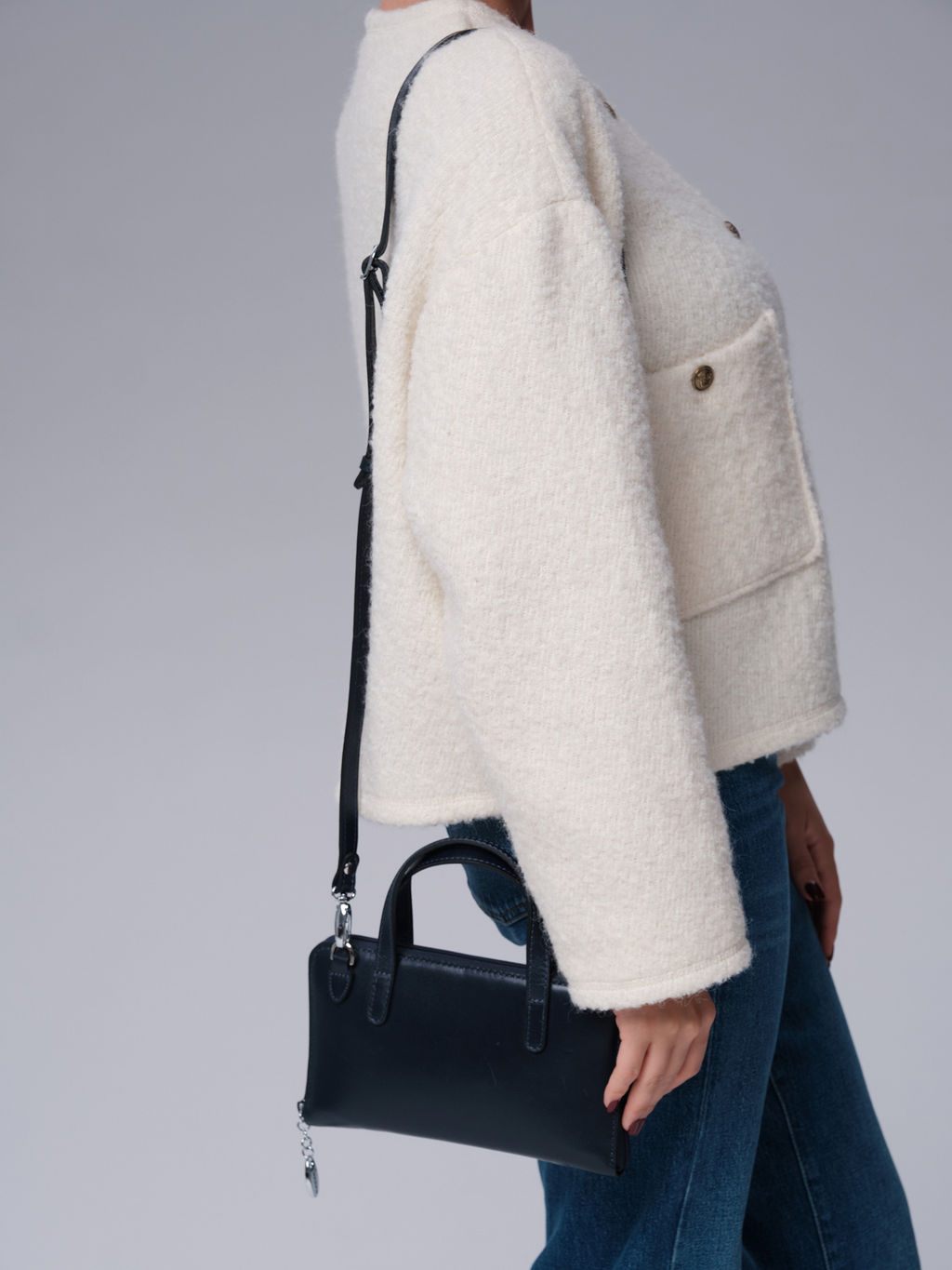 Сумка кожаная Azaro 30850 синий винтаж