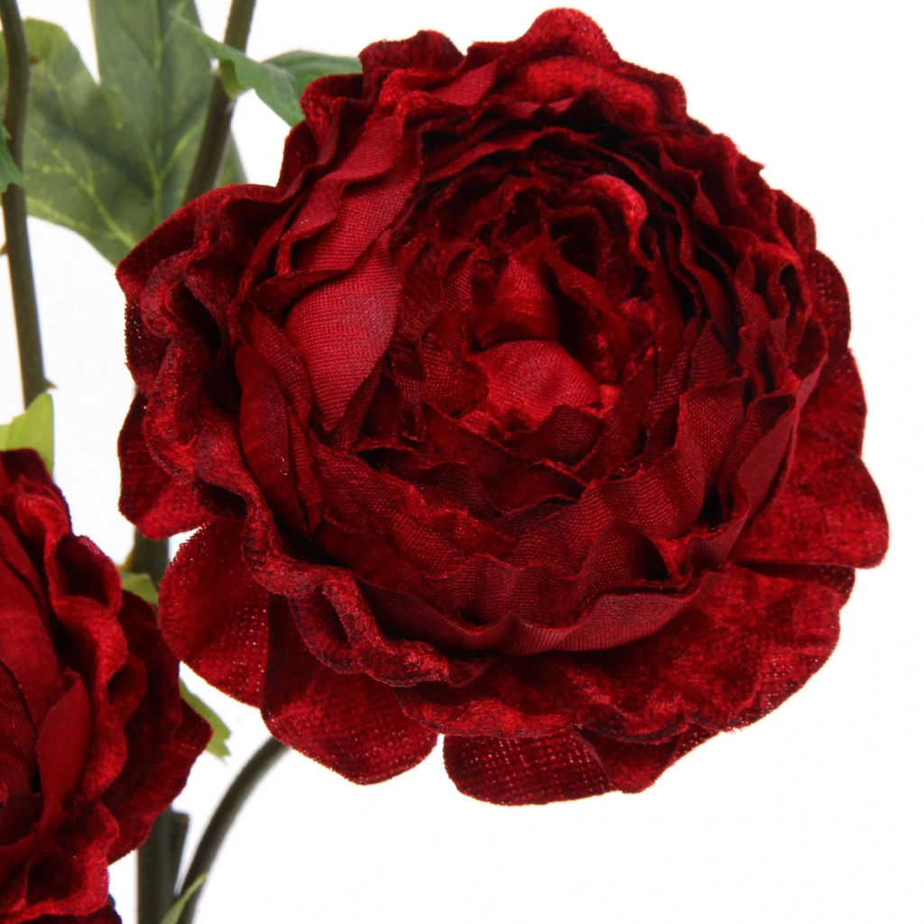 Искусственные цветы "FLOWERS MAGIC" 63см Пионы 4 цветка красные