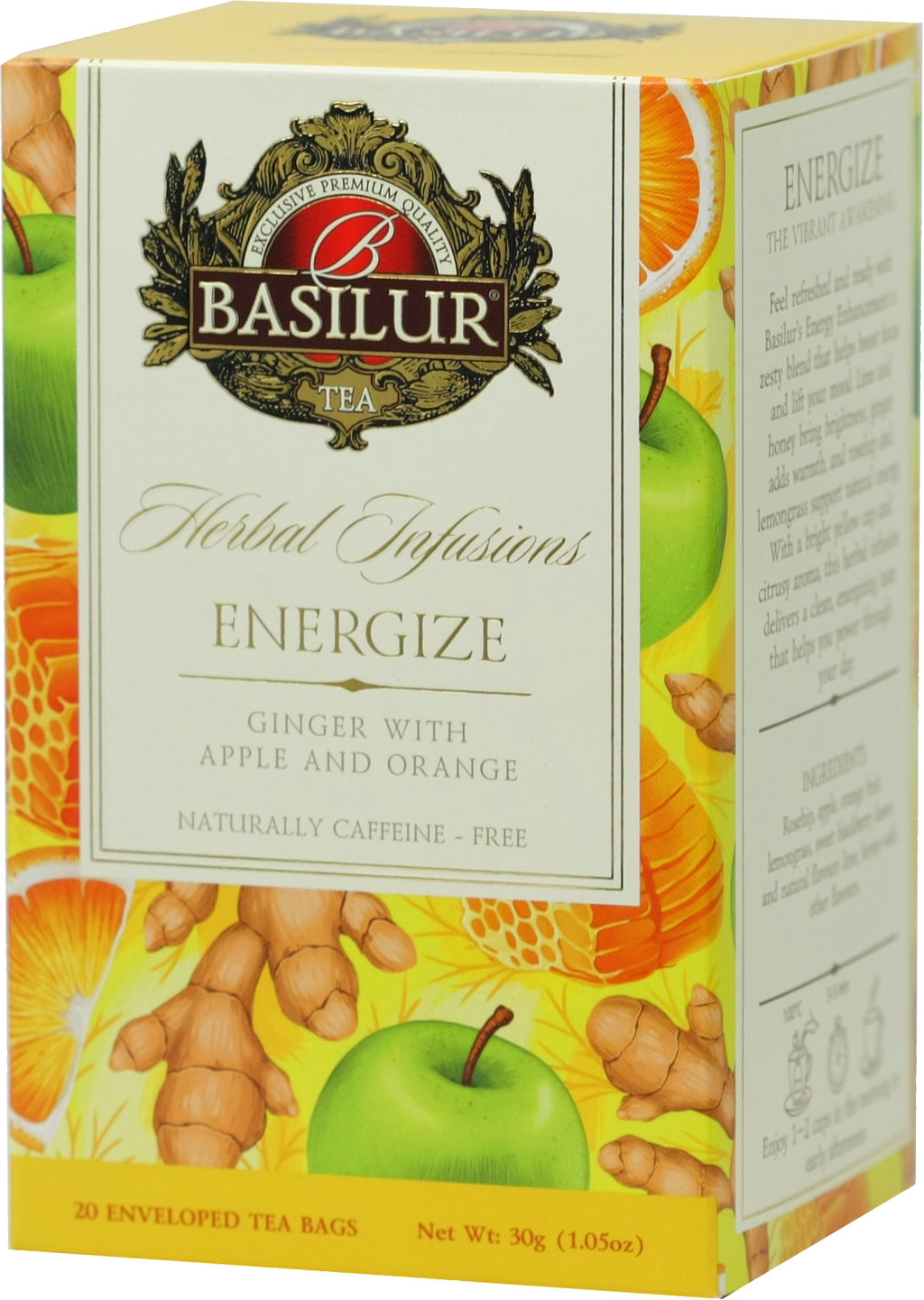 BASILUR. Herbal Infusions. Energize карт.упаковка, 20 пак.