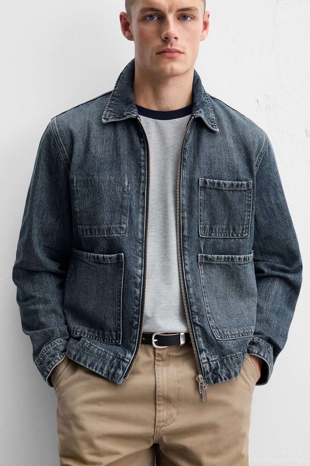DENIM JACKET WITH ZIP - Zara фото 5