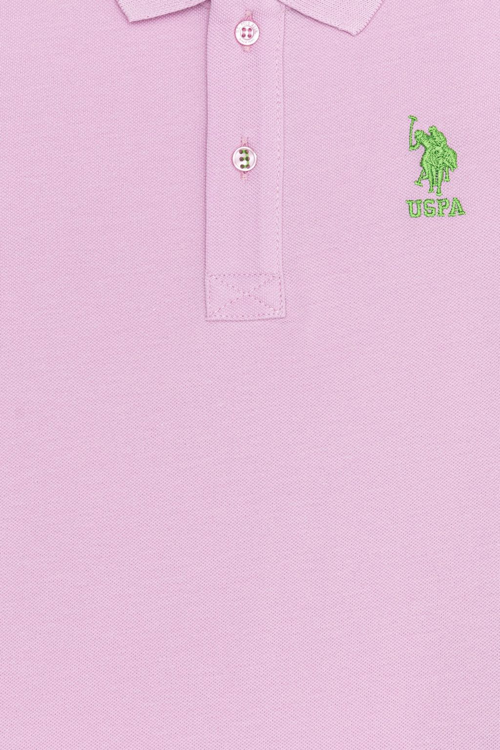 Розовая футболка с воротником поло для мальчиков Basic - U.s. polo assn фото 3