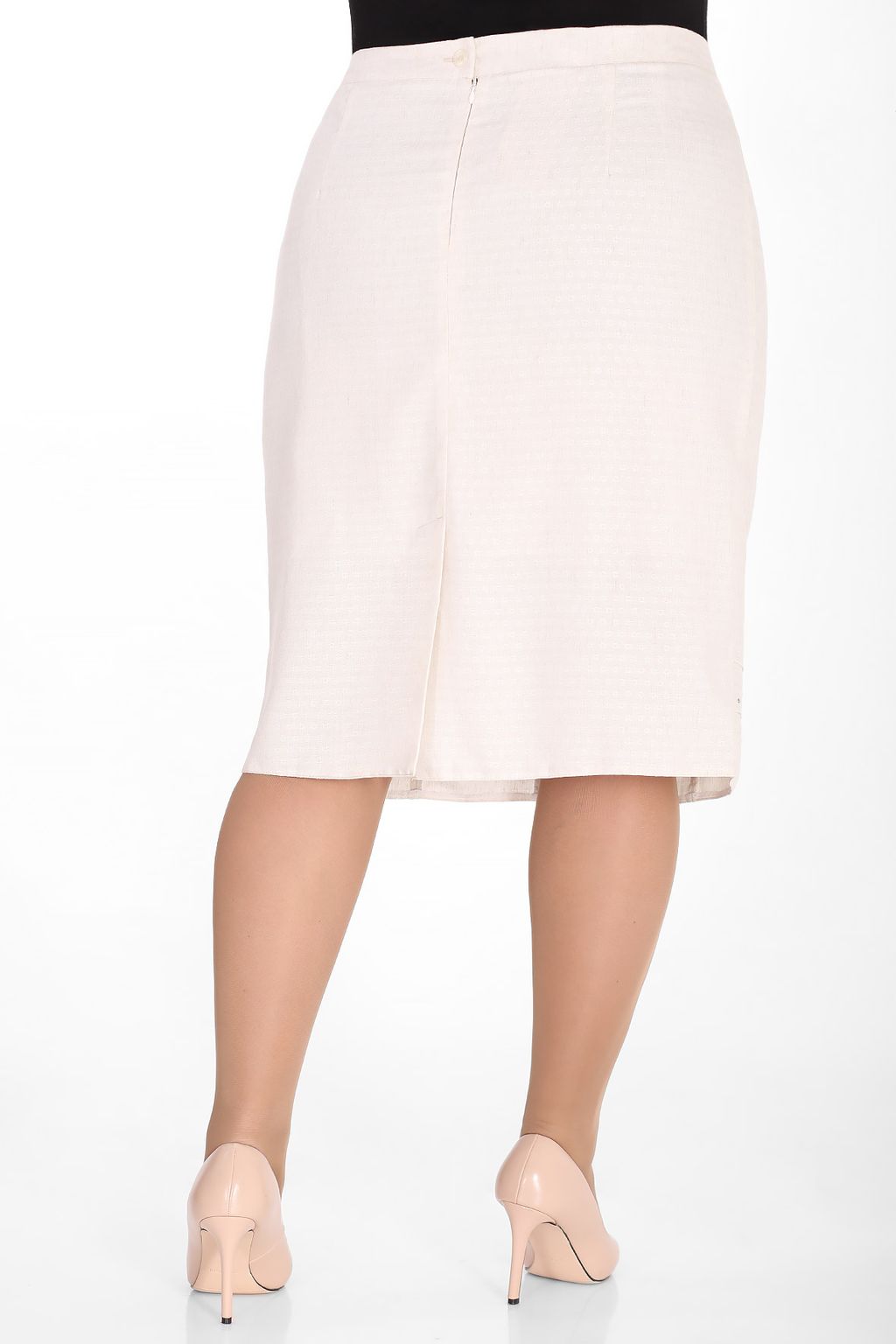 Юбка бежевая офисная летняя классическая - Almond фото 3