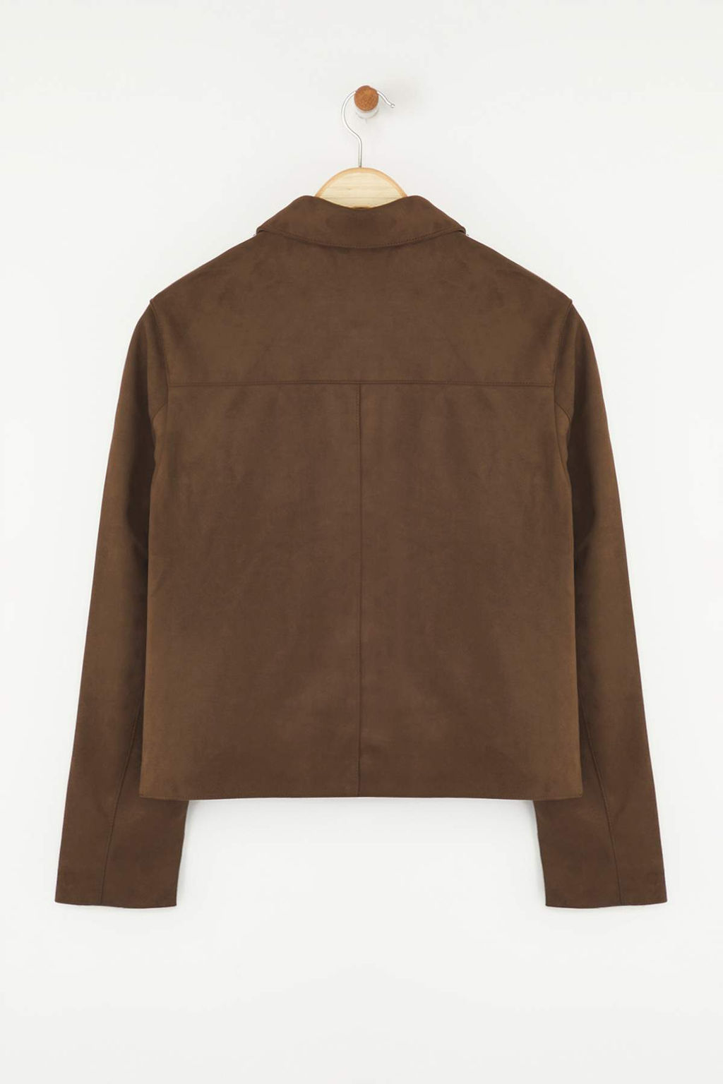 Kahverengi Regular Kal?p Suet Ince Ceket Mont TWOAW26MO00115 - Trendyolmilla фото 6